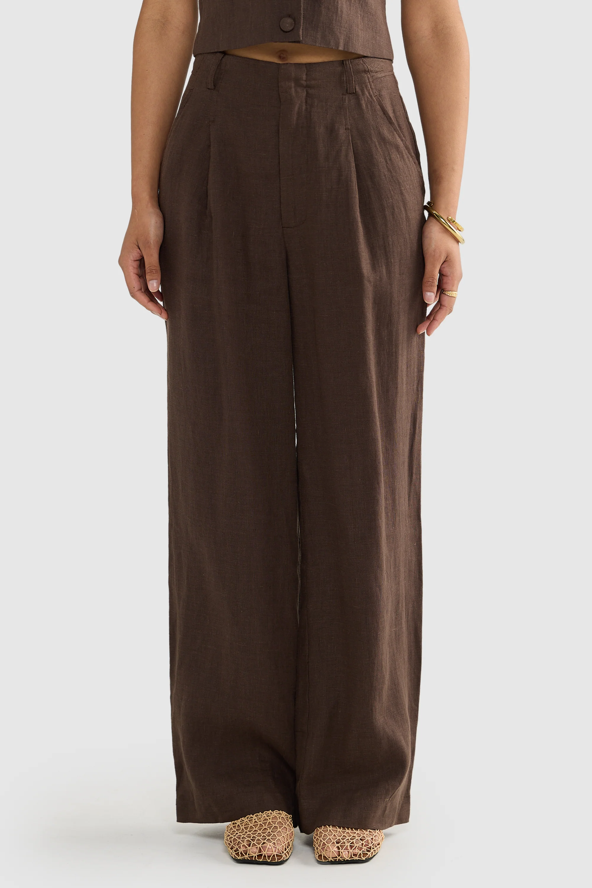 Savannah Linen Pants Carob - Image 5