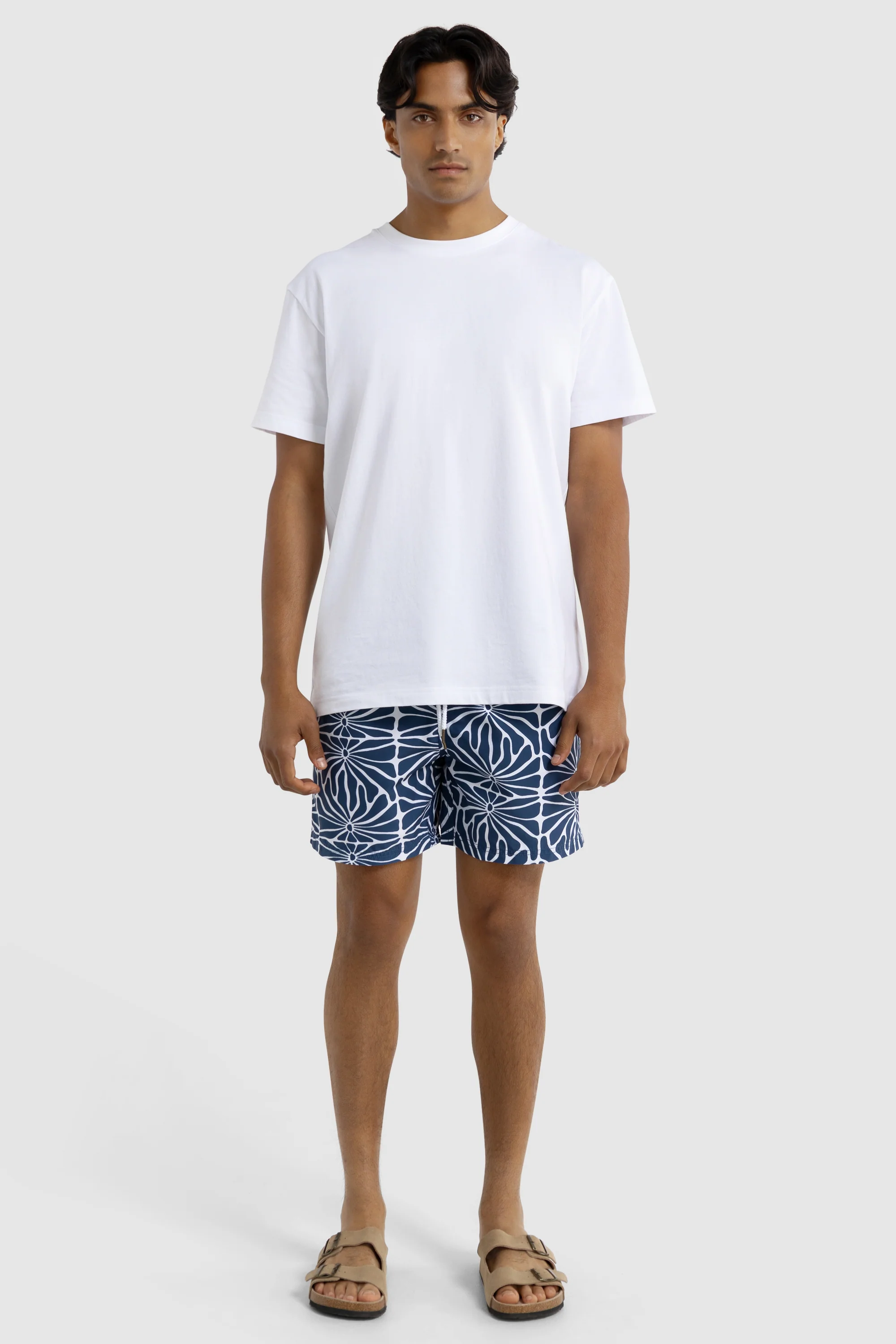 Shelly Tropic Navy Swim Shorts - Image 2