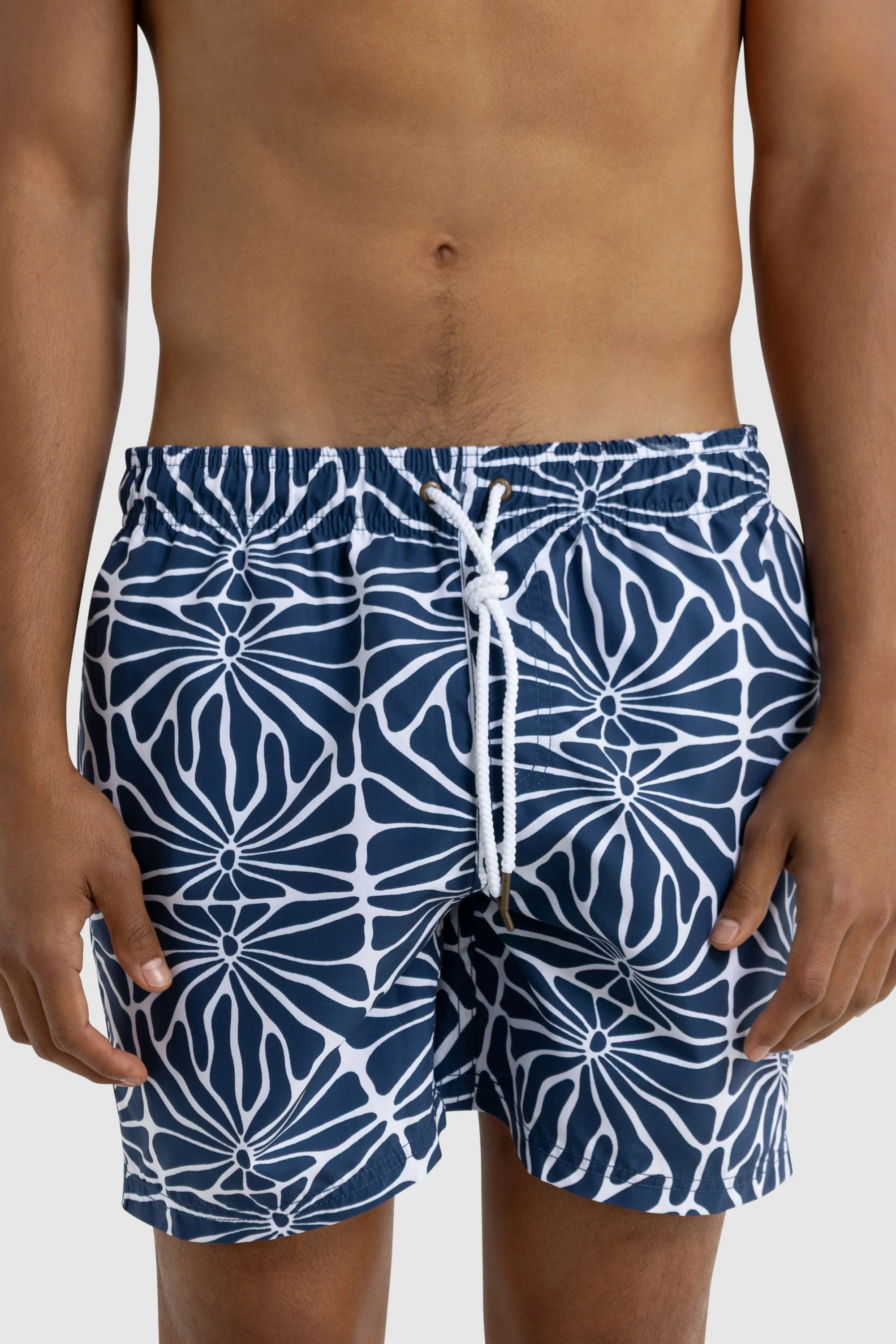 Shelly Tropic Navy Swim Shorts - Image 3