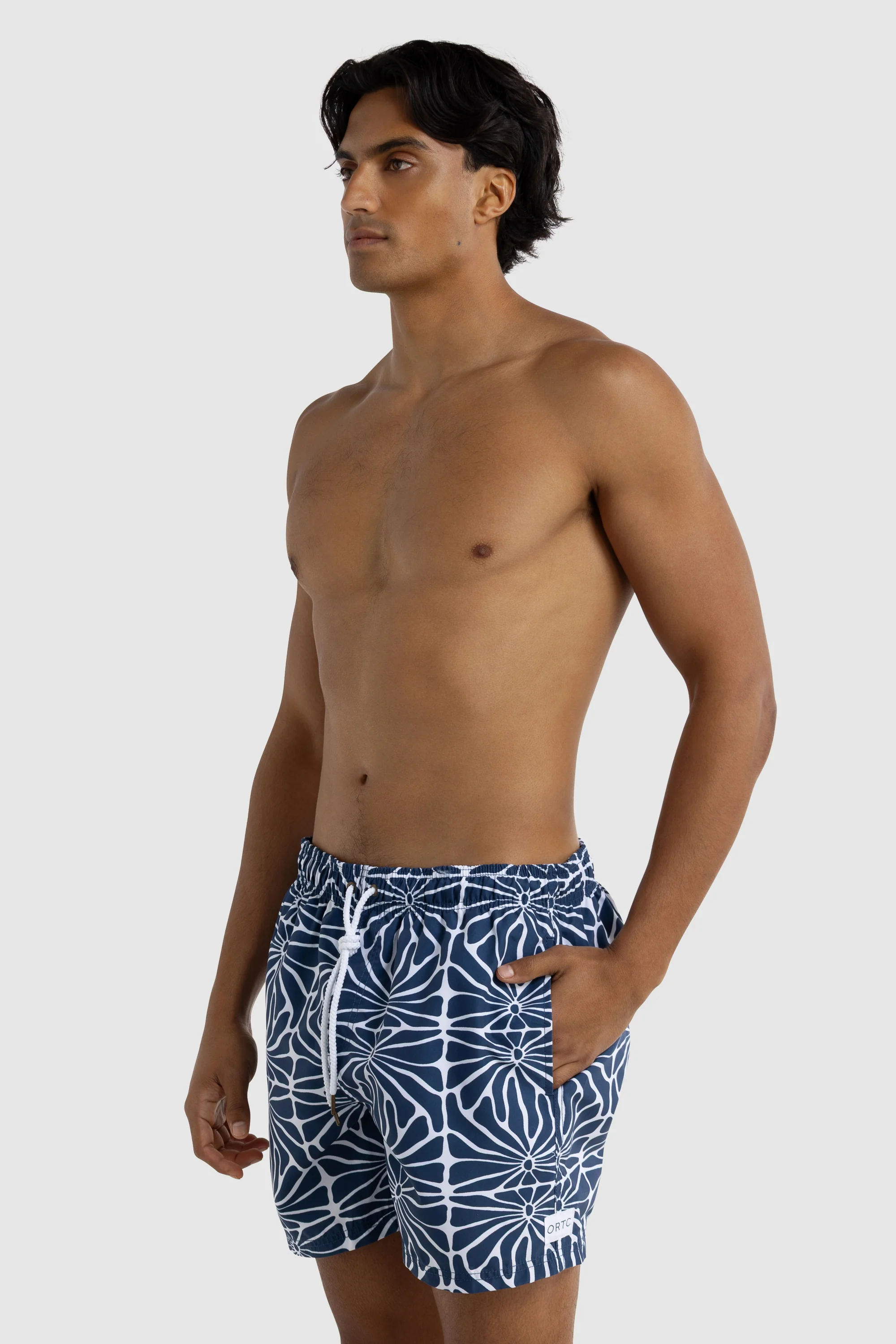 Shelly Tropic Navy Swim Shorts - Image 5
