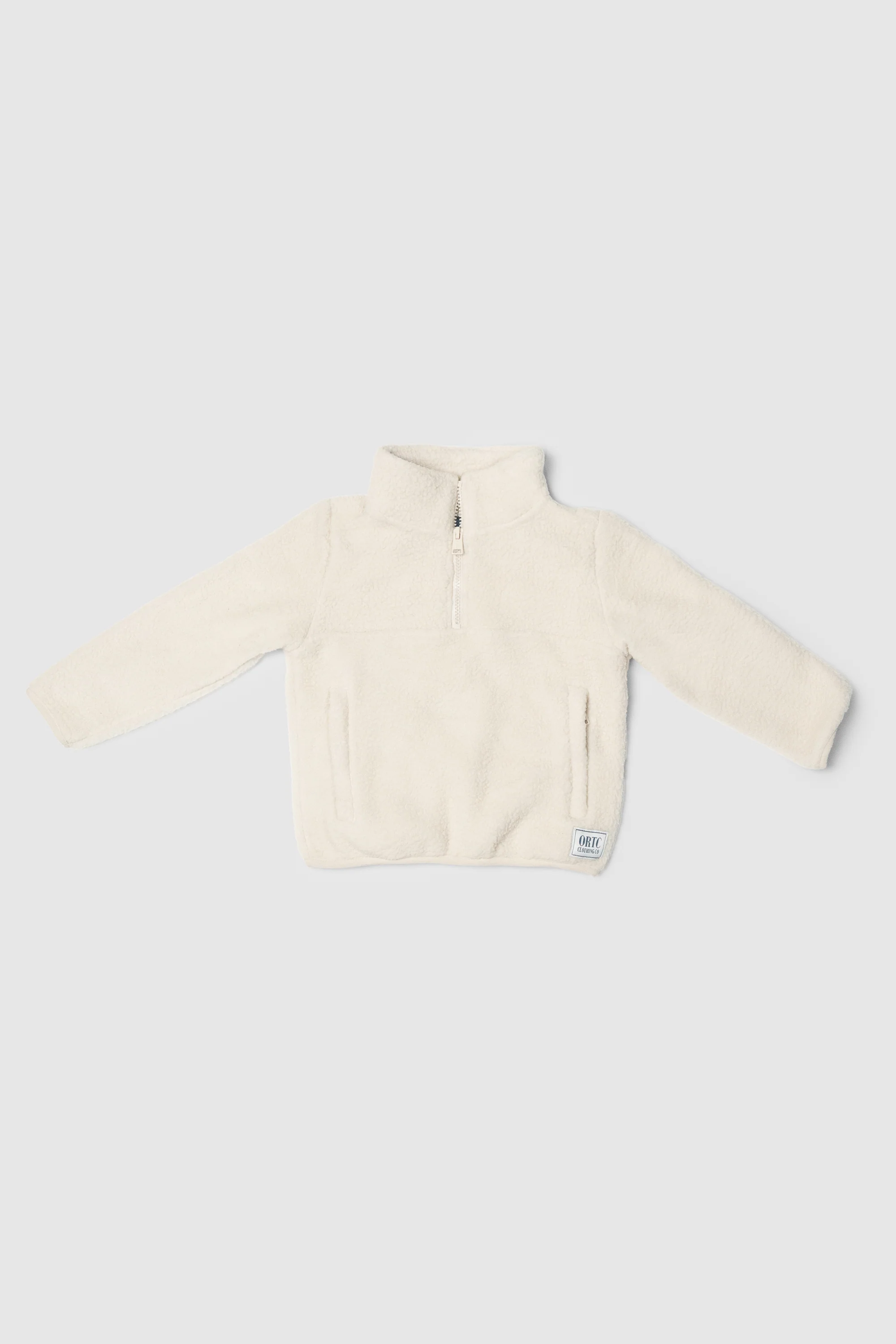 Jnr Sherpa Fleece Quarter Zip Natural - Image 8