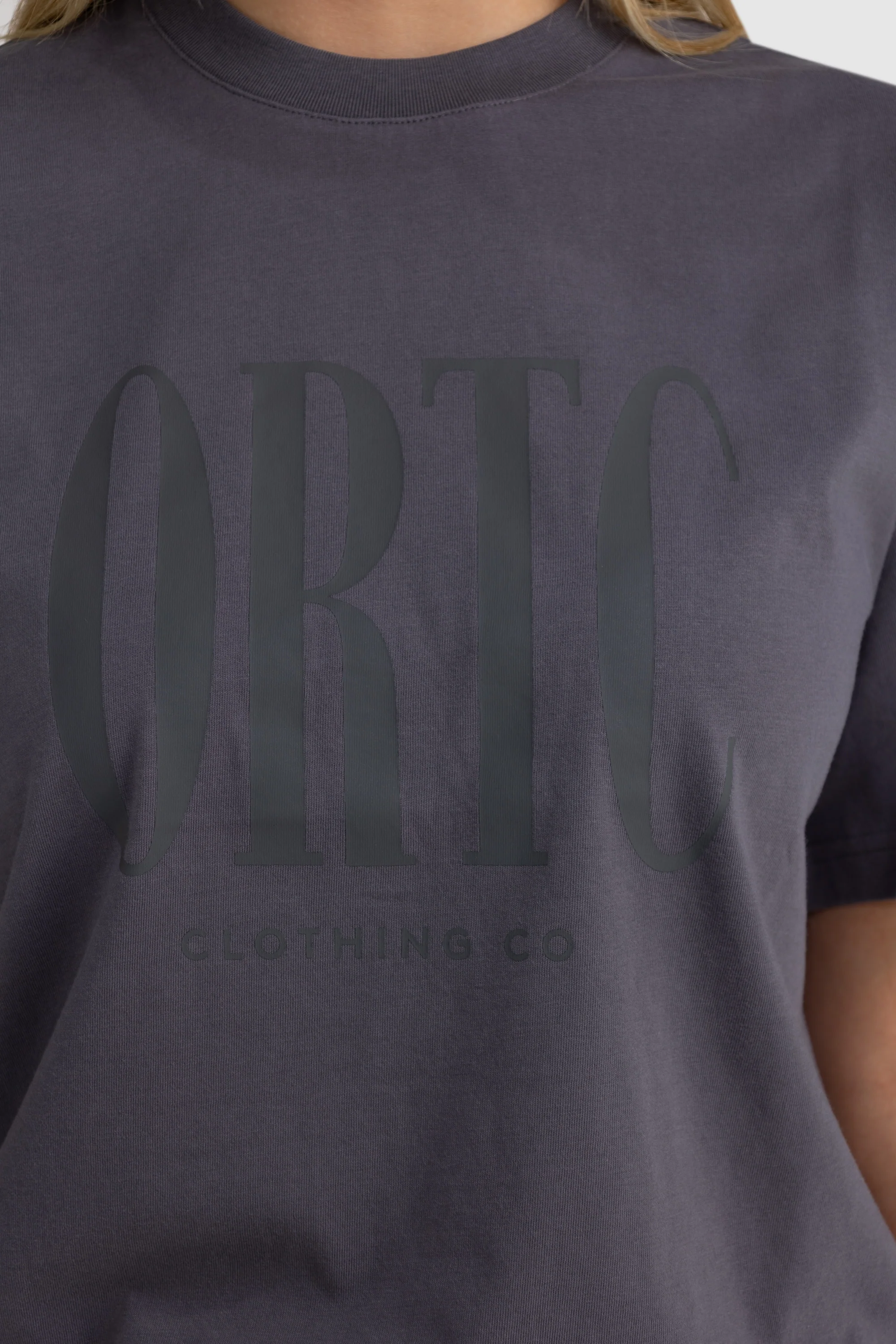 Spencer Logo Oversized T Shirt Charcoal - Image 2