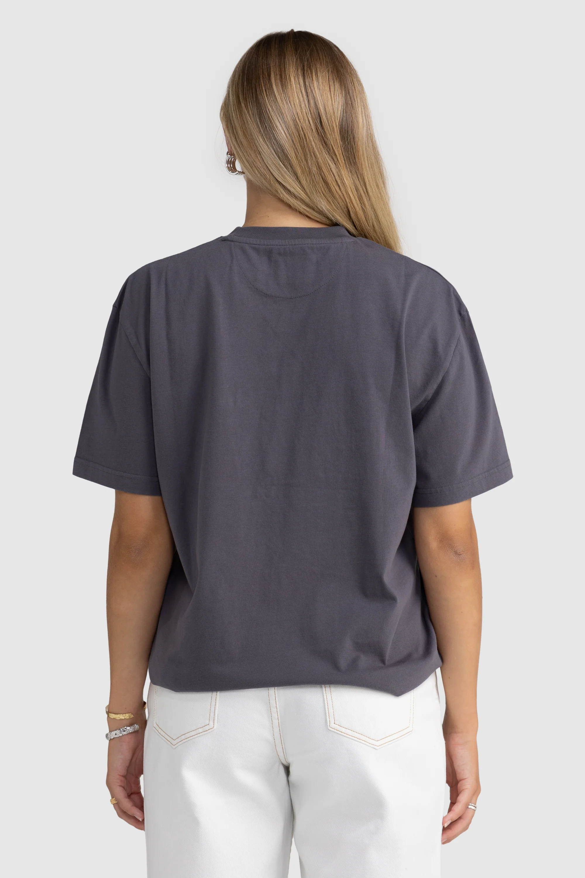 Spencer Logo Oversized T Shirt Charcoal - Image 5