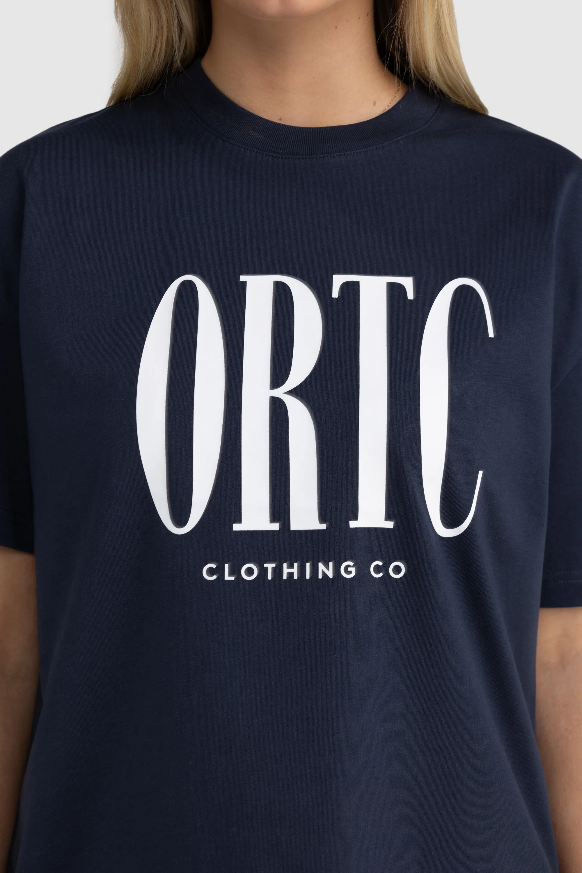 Spencer Logo Oversized T Shirt Navy - Image 2