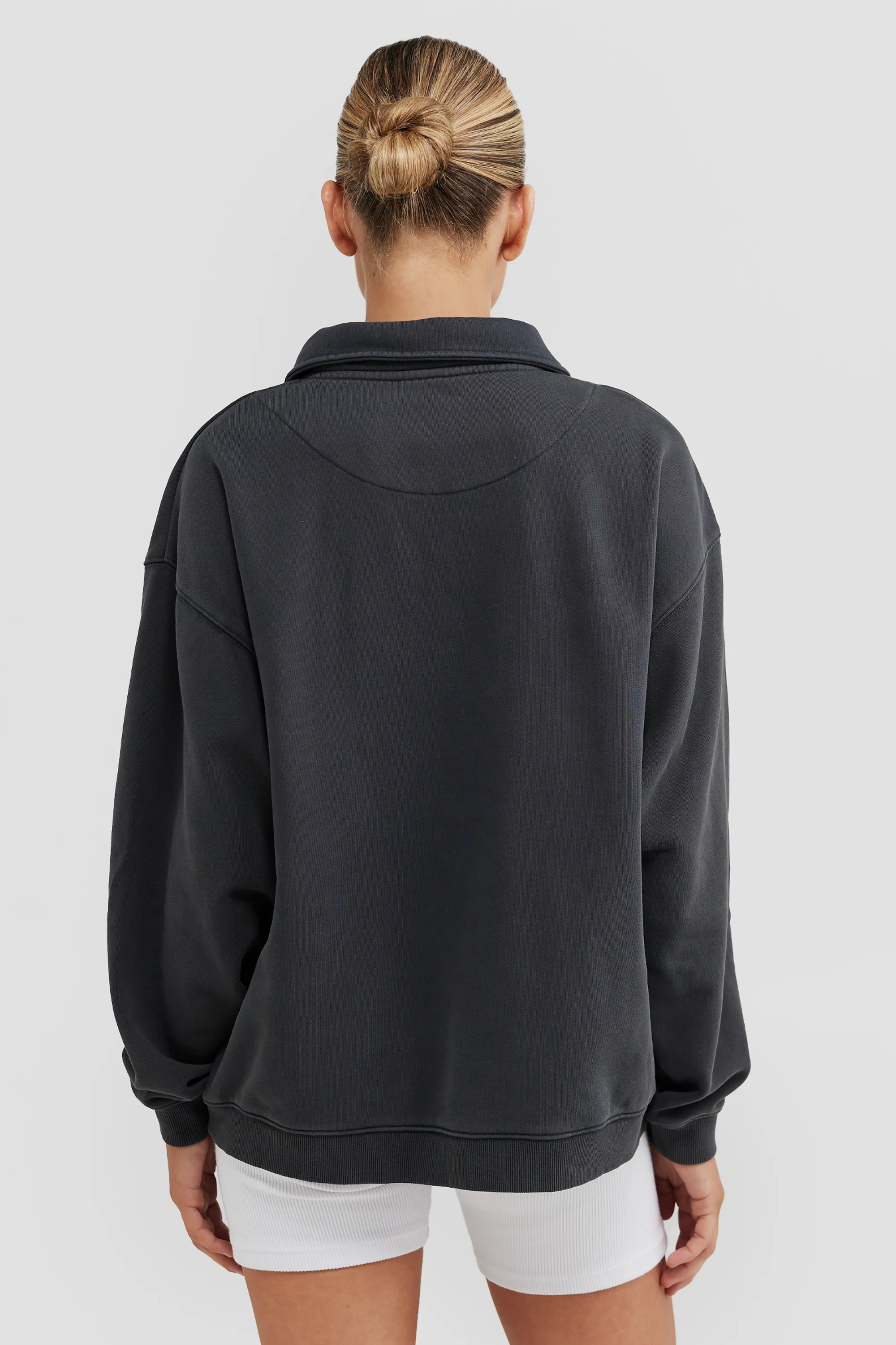 Spencer Logo Quarter Zip Charcoal - Image 3