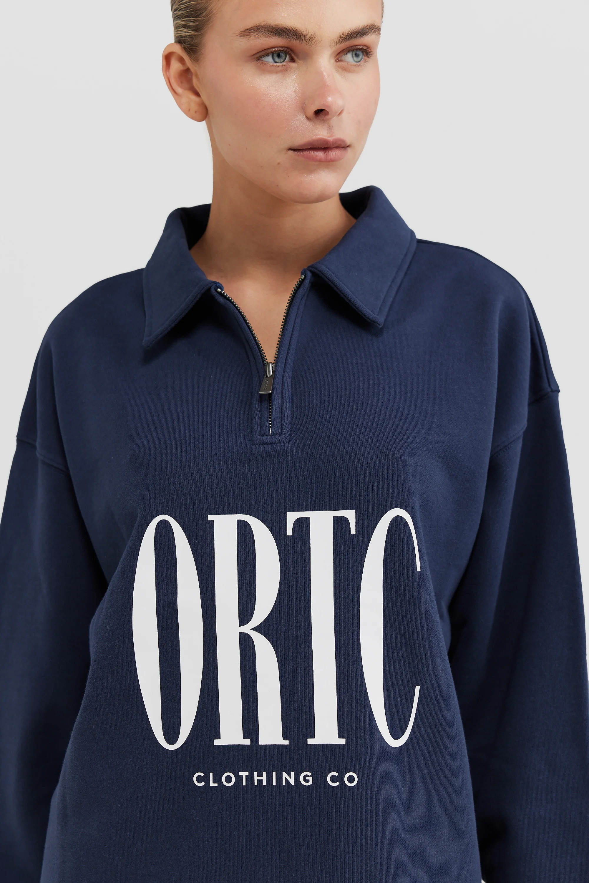 Spencer Logo Quarter Zip Navy - Image 2