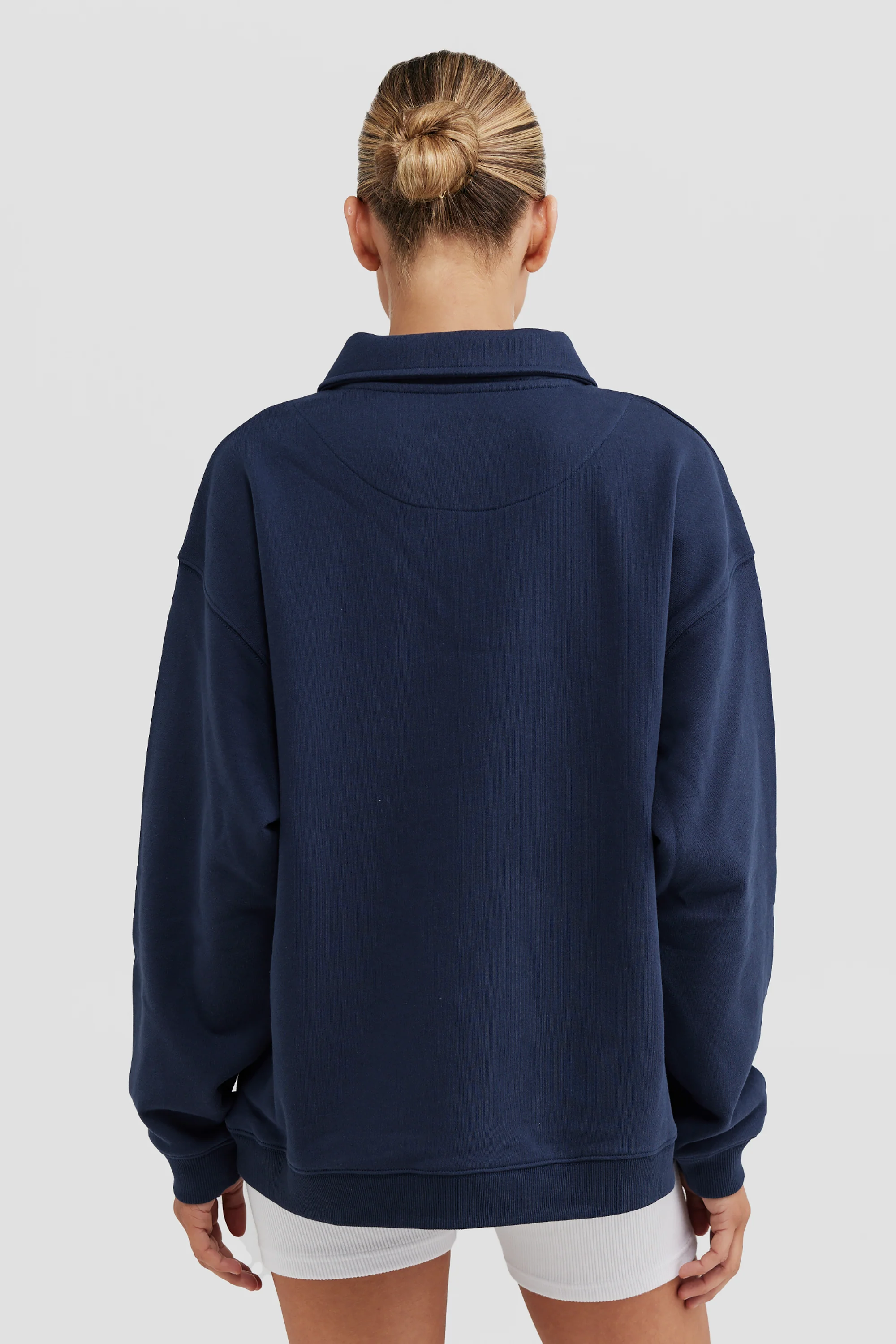 Spencer Logo Quarter Zip Navy - Image 4