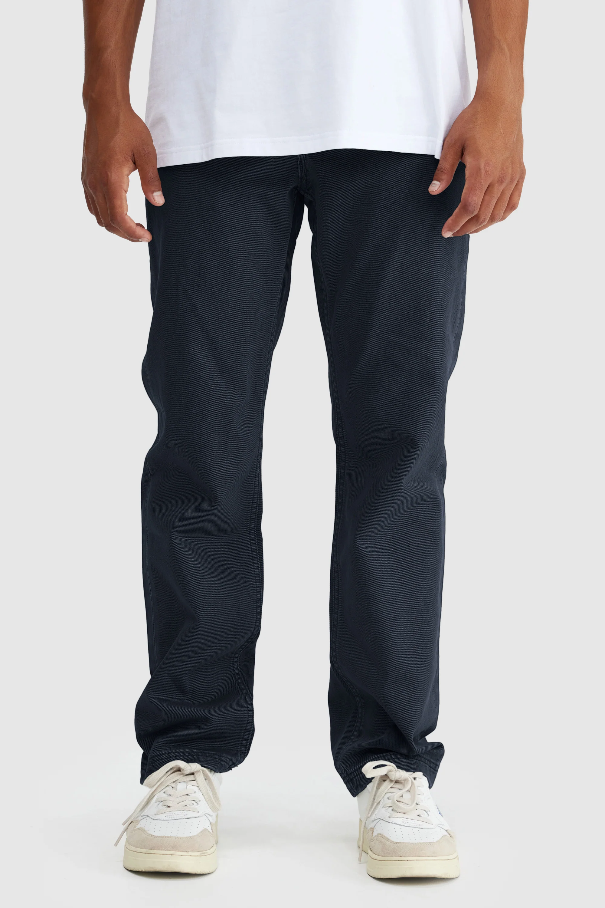 Straight Twill Pants Navy - Image 2