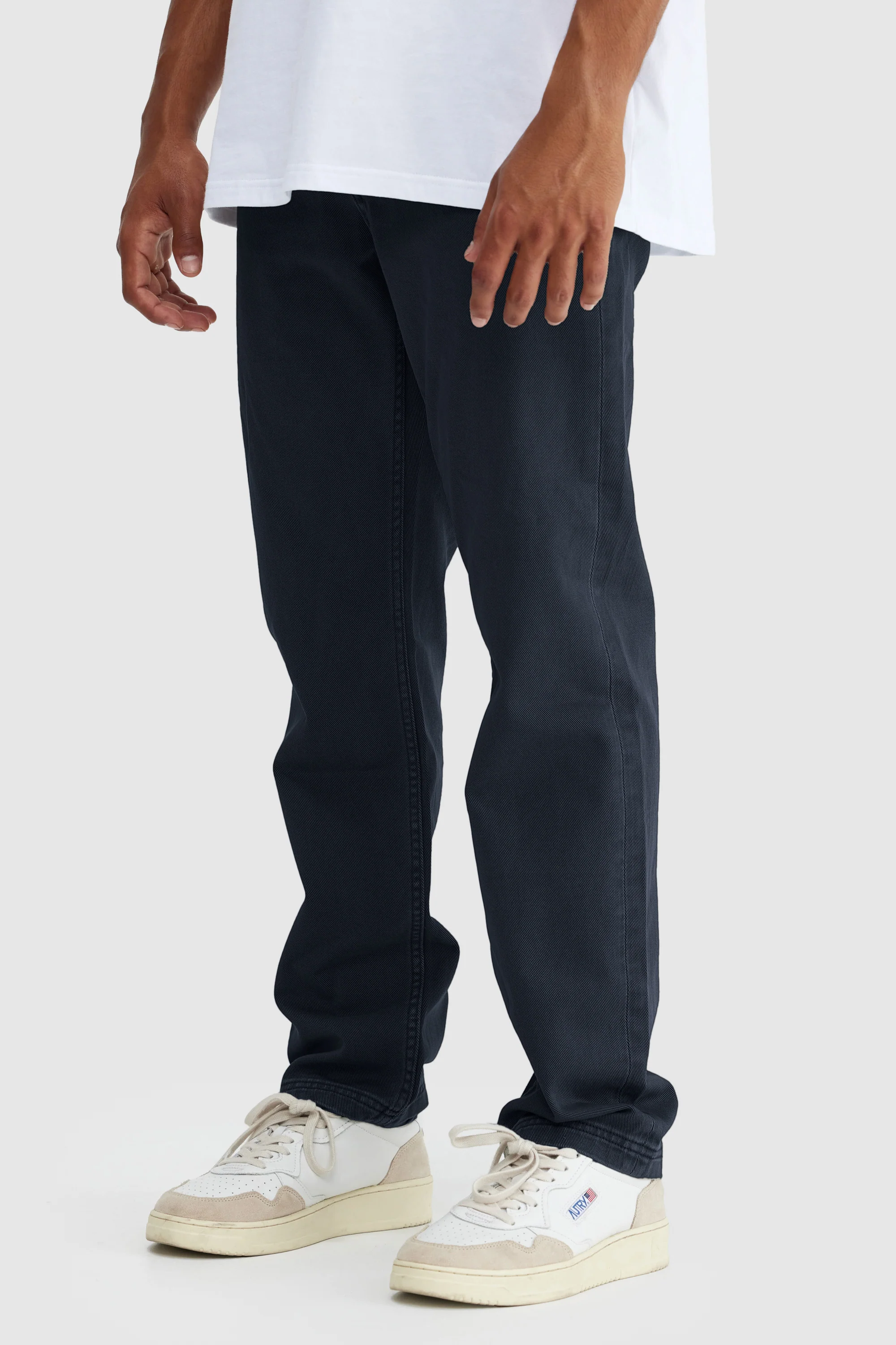 Straight Twill Pants Navy - Image 3