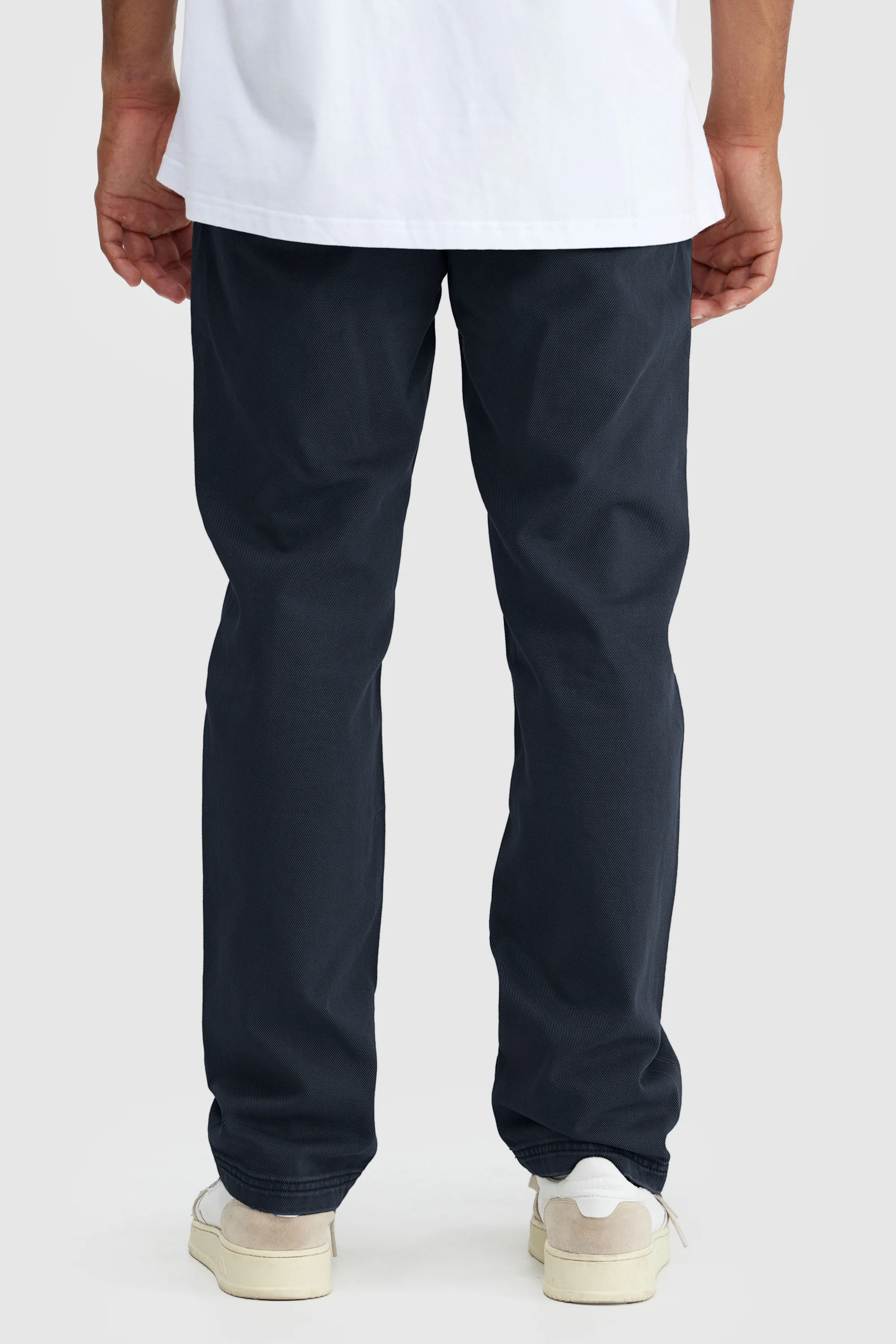 Straight Twill Pants Navy - Image 5