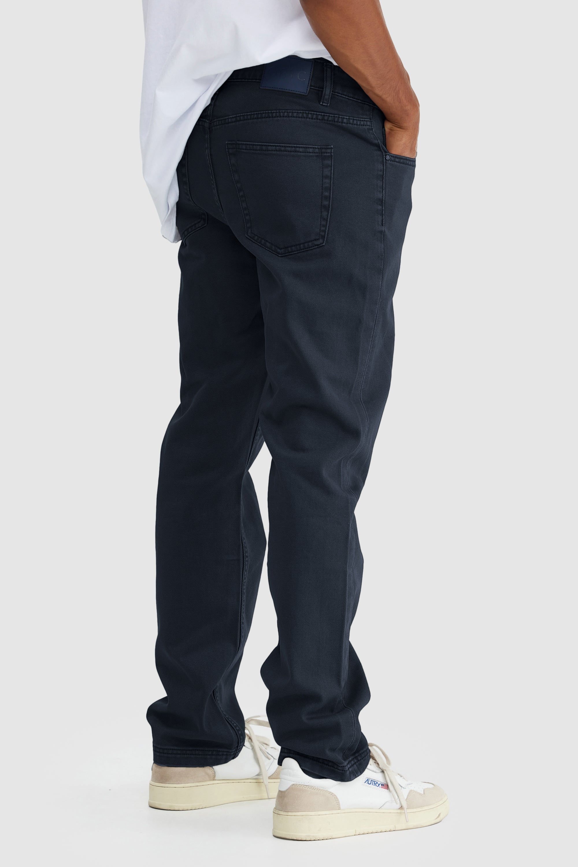 Straight Twill Pants Navy - Image 6