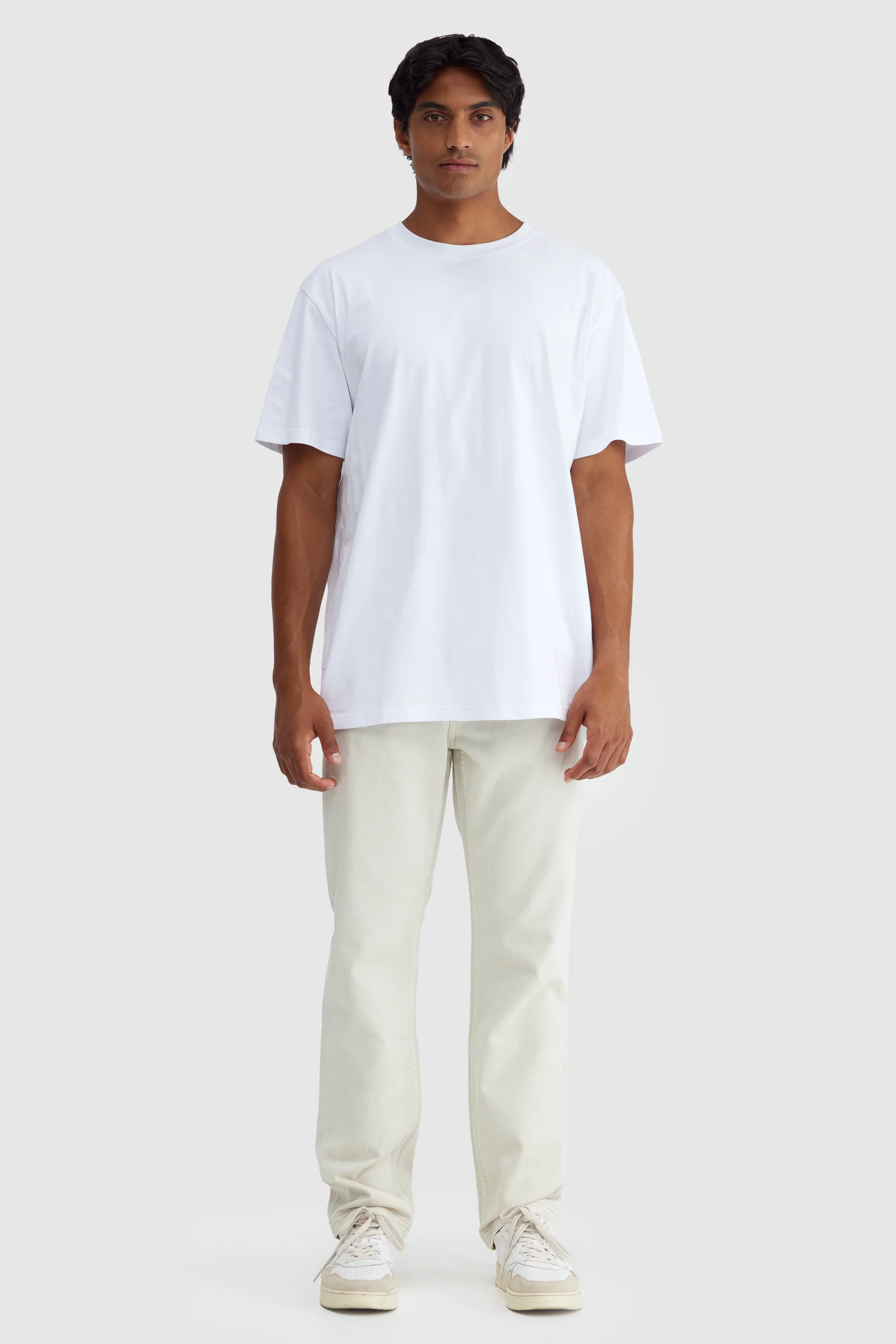 Straight Twill Pants Stone