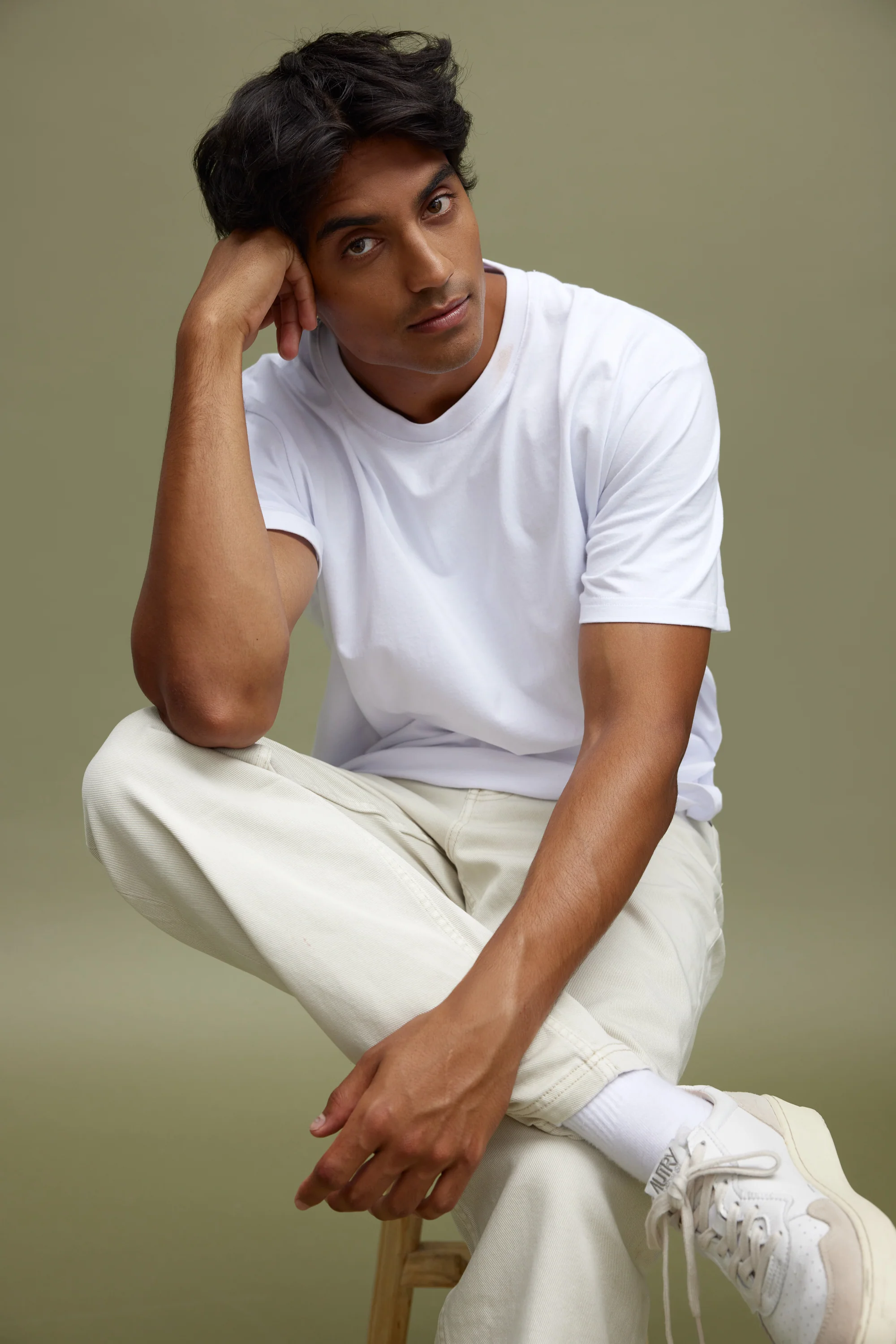 Straight Twill Pants Stone - Image 2