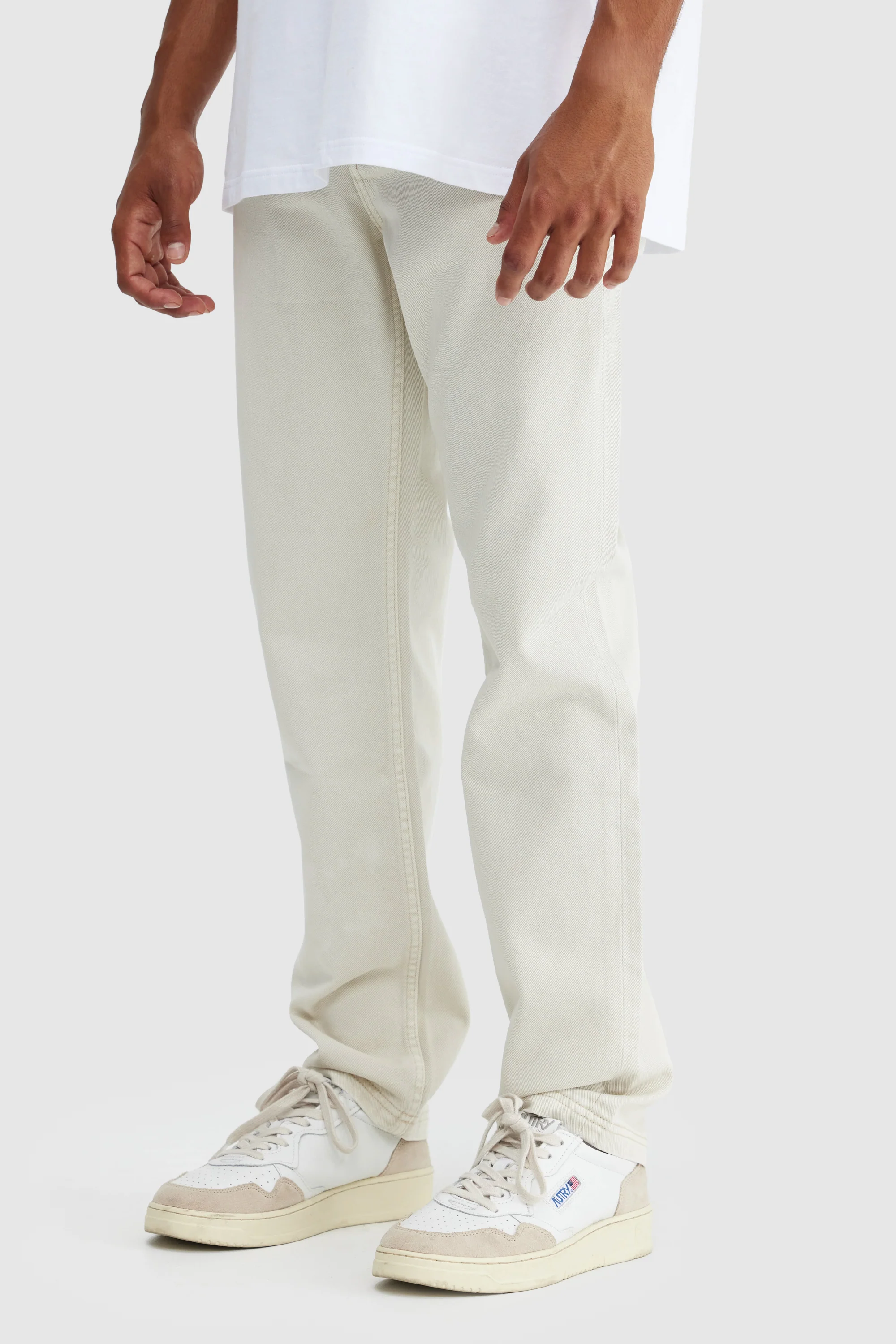 Straight Twill Pants Stone - Image 4