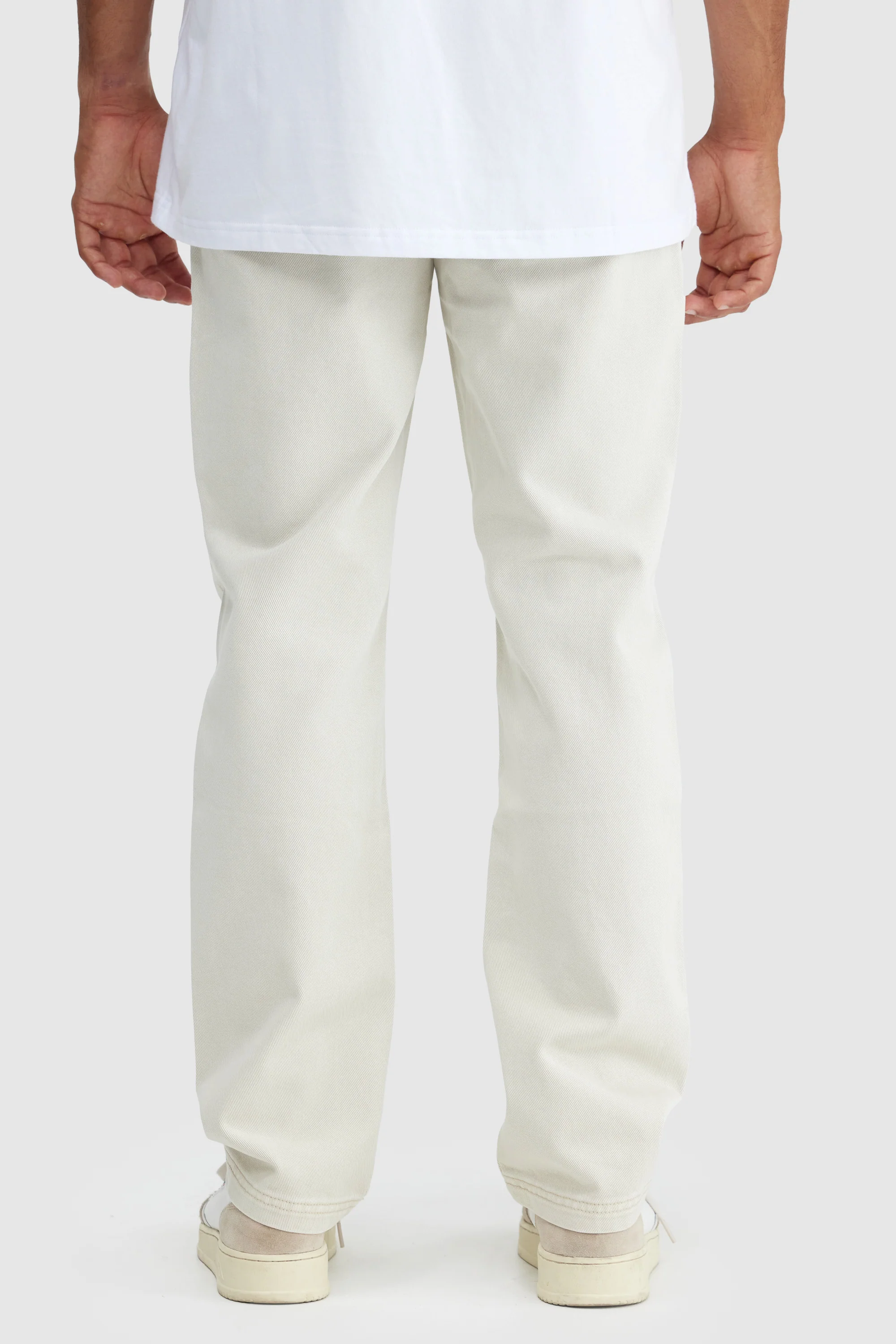 Straight Twill Pants Stone - Image 6
