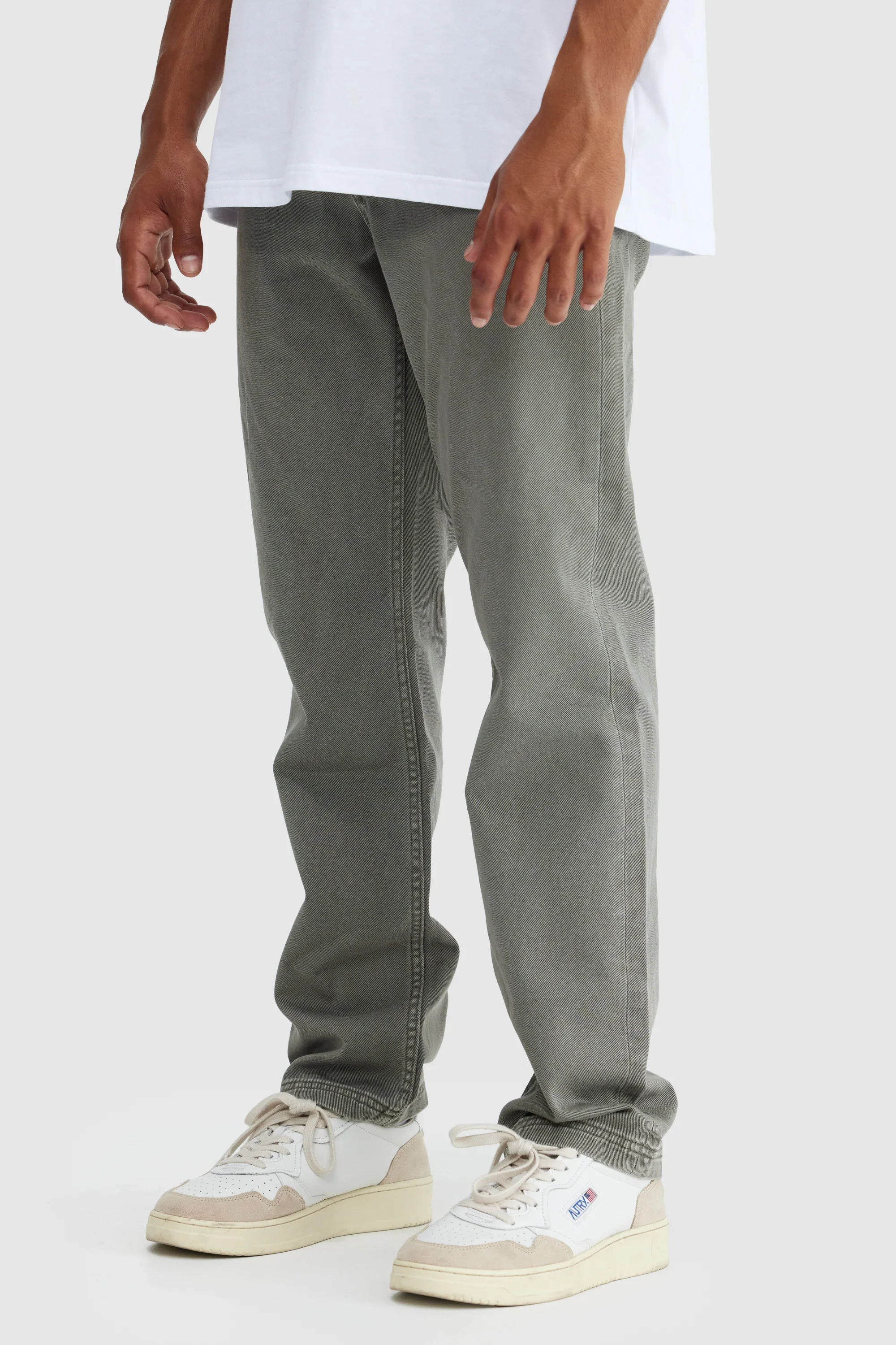 Straight Twill Pants Artichoke Green - Image 4