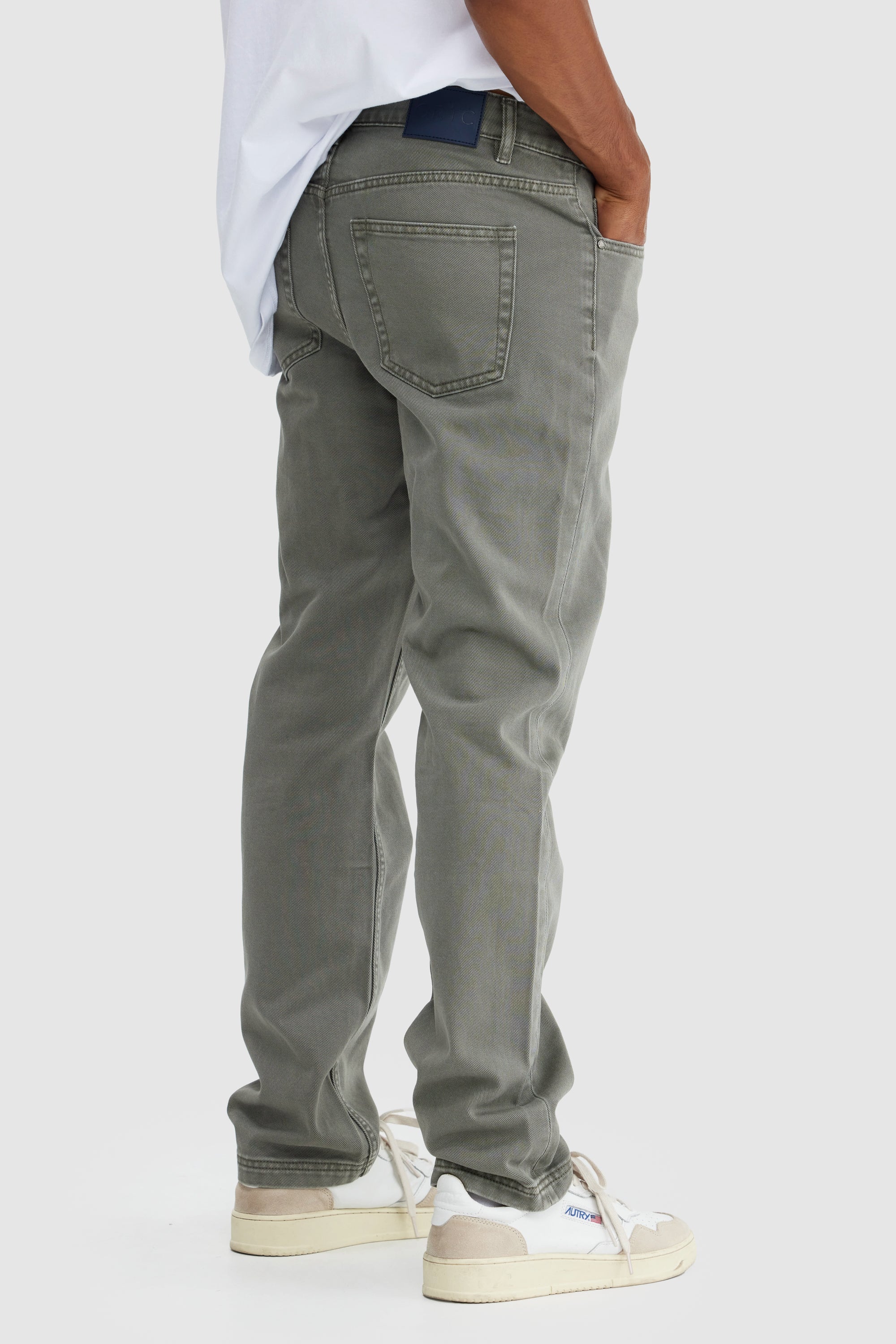 Straight Twill Pants Artichoke Green - Image 7