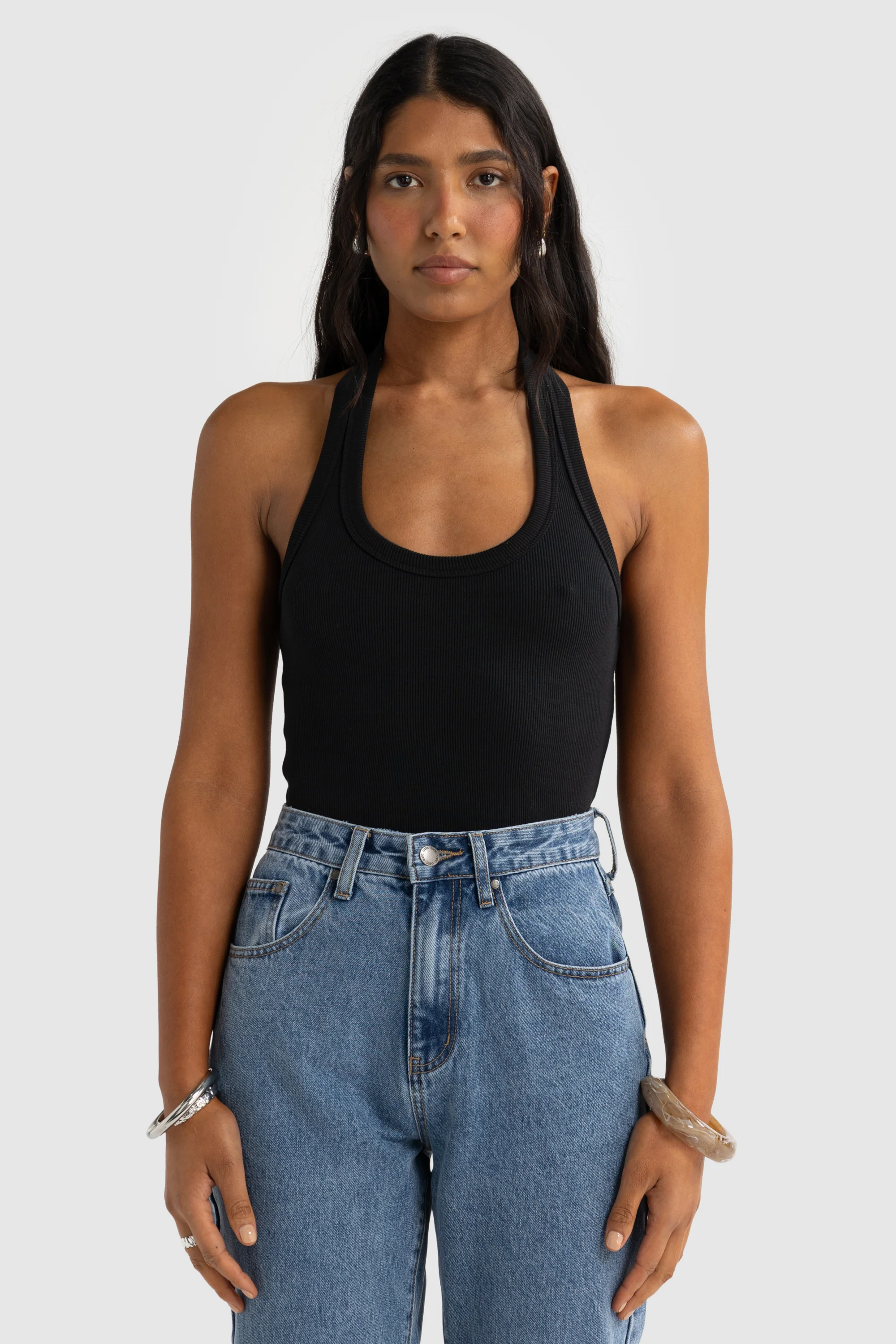 Sunday Halter Tank Black