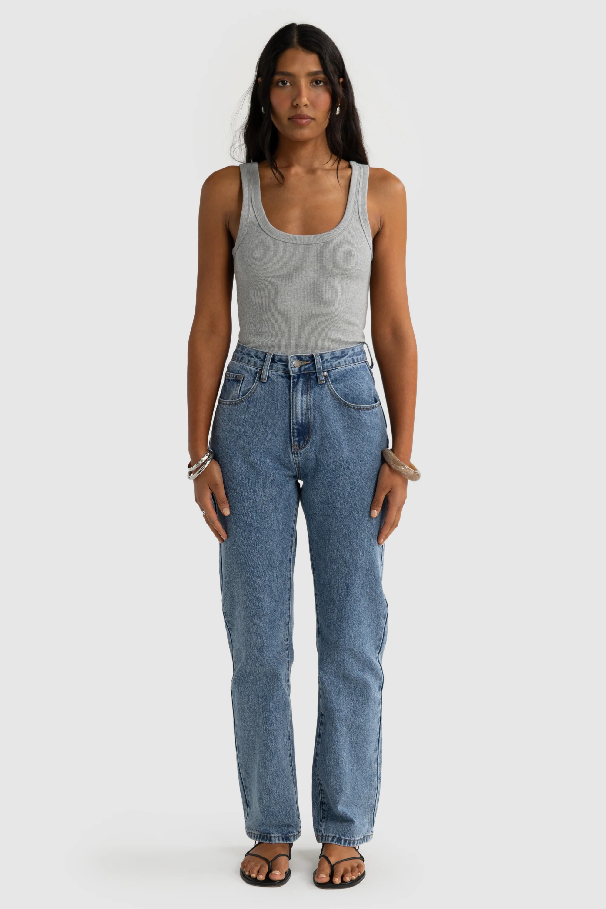 Sunday Scoop Tank Grey Marle - Image 5