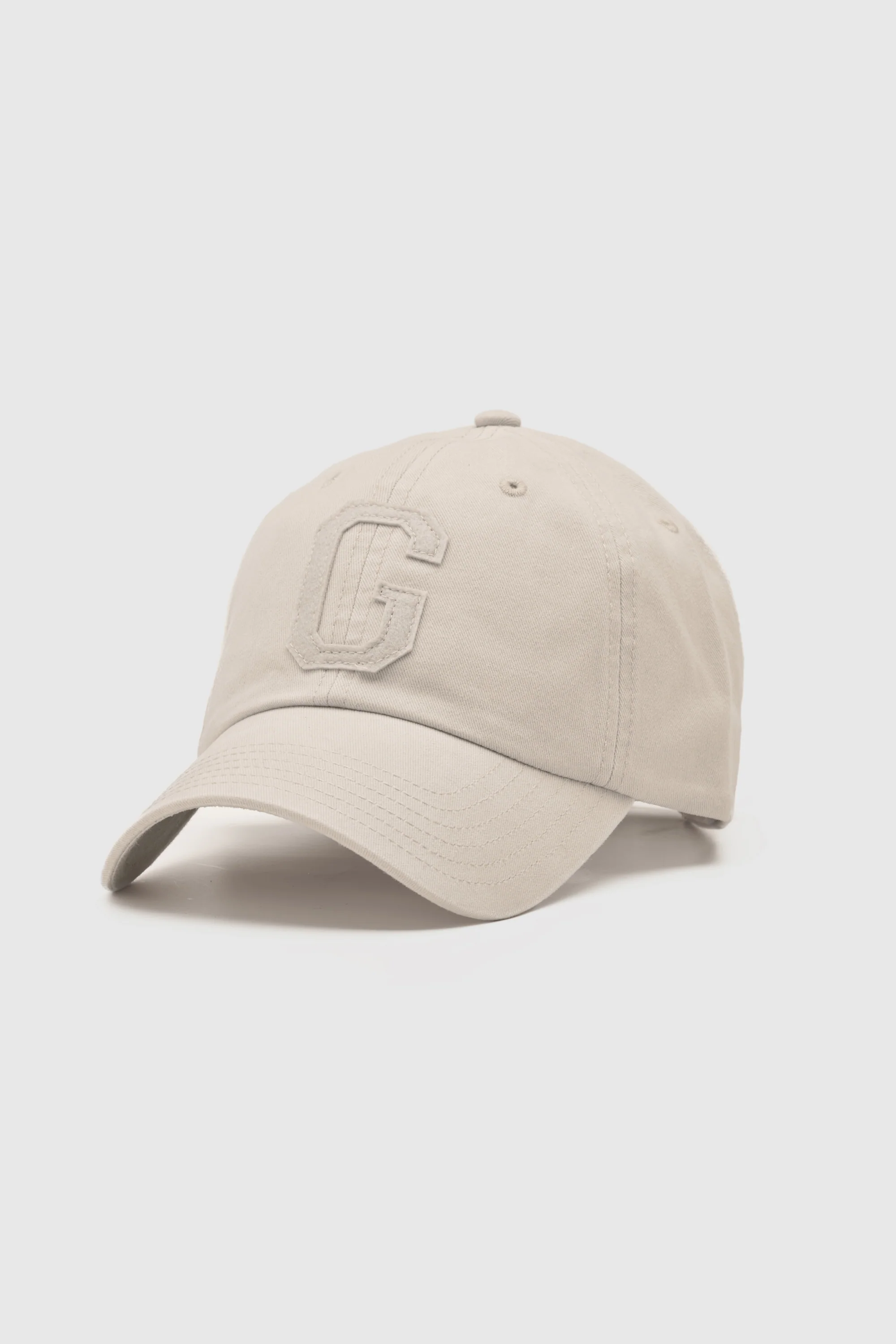 Tonal Letter Cap Beige - Image 9
