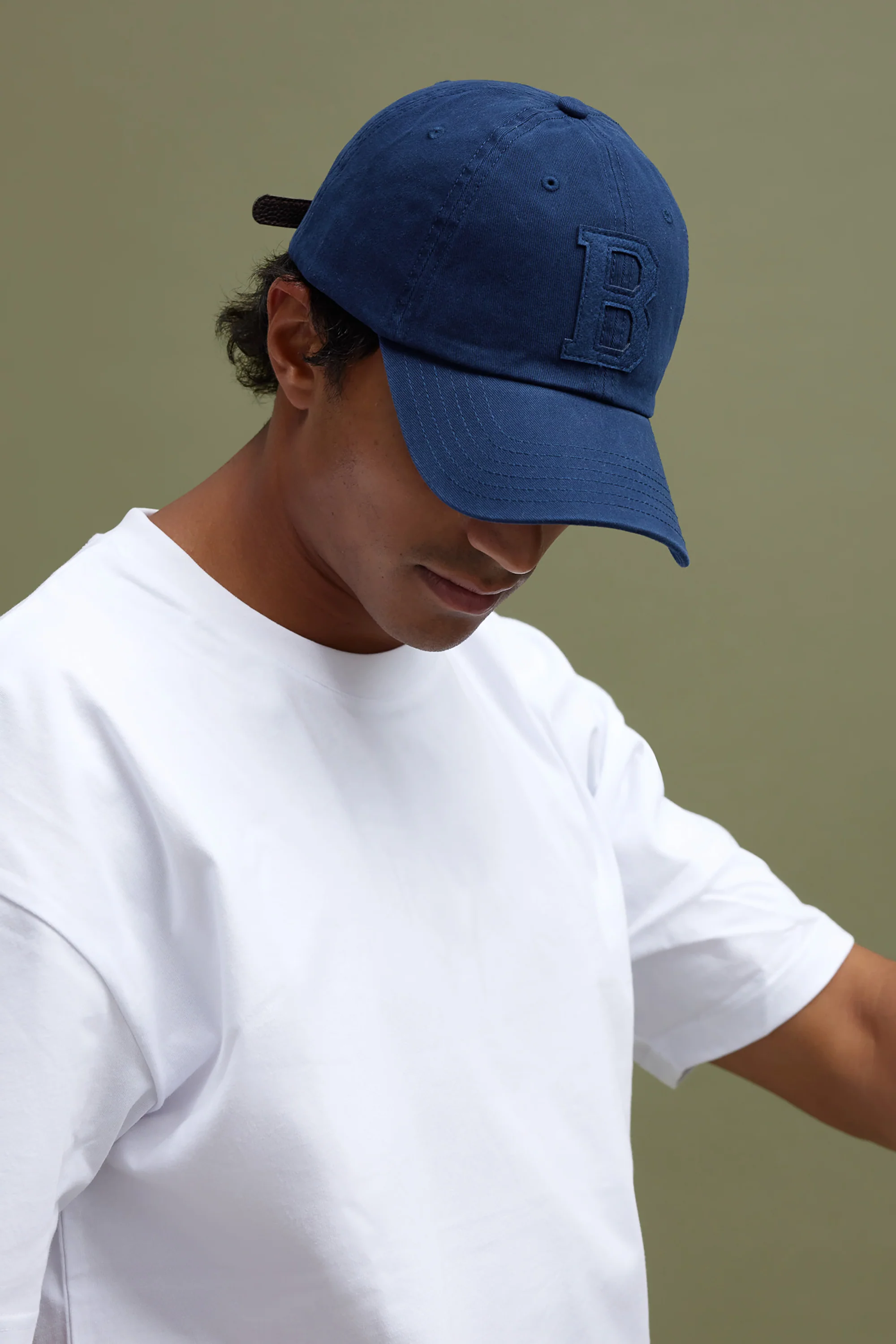 Tonal Letter Cap Navy - Image 2