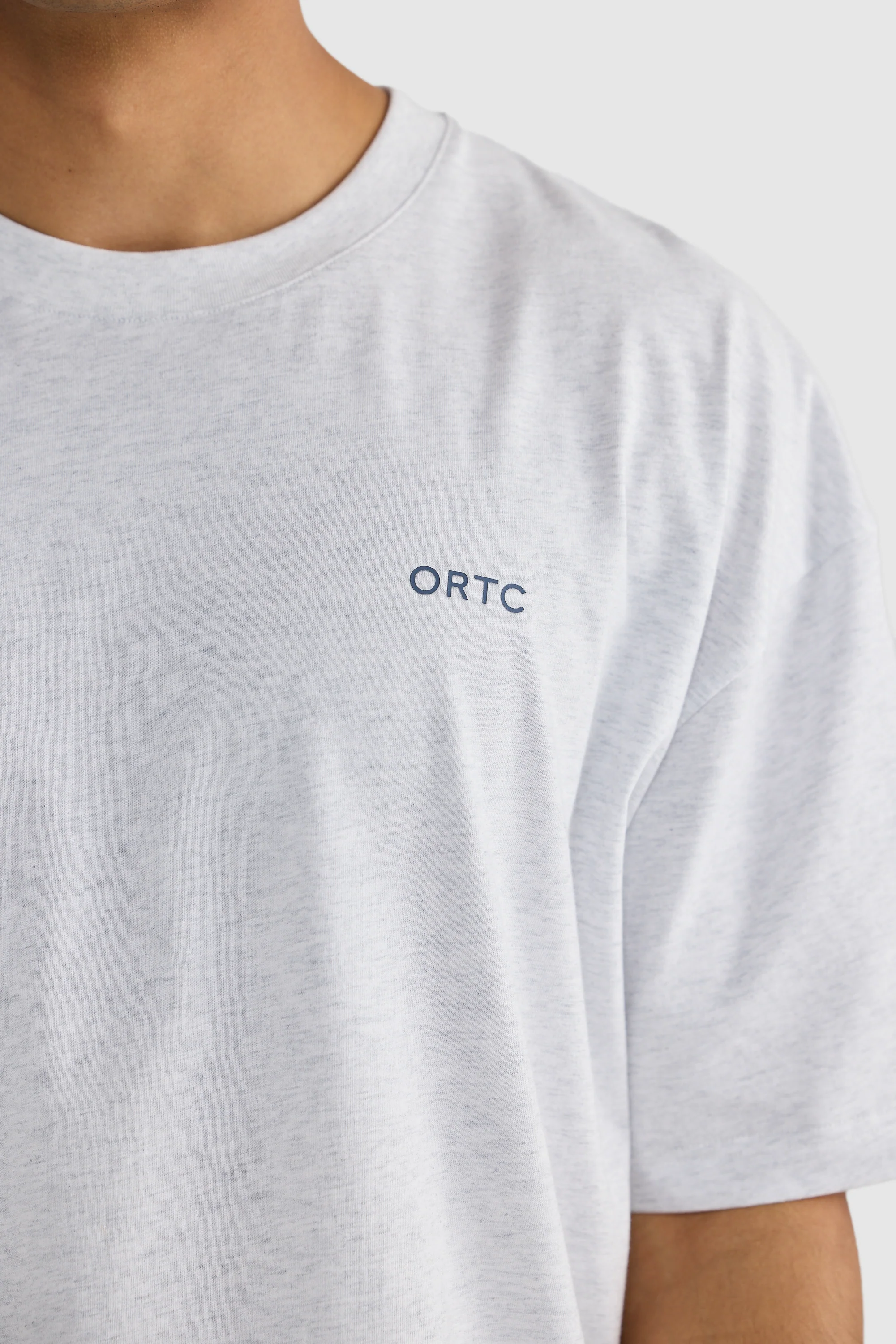 Unisex Shelly Box Fit T Shirt White Marle - Image 3