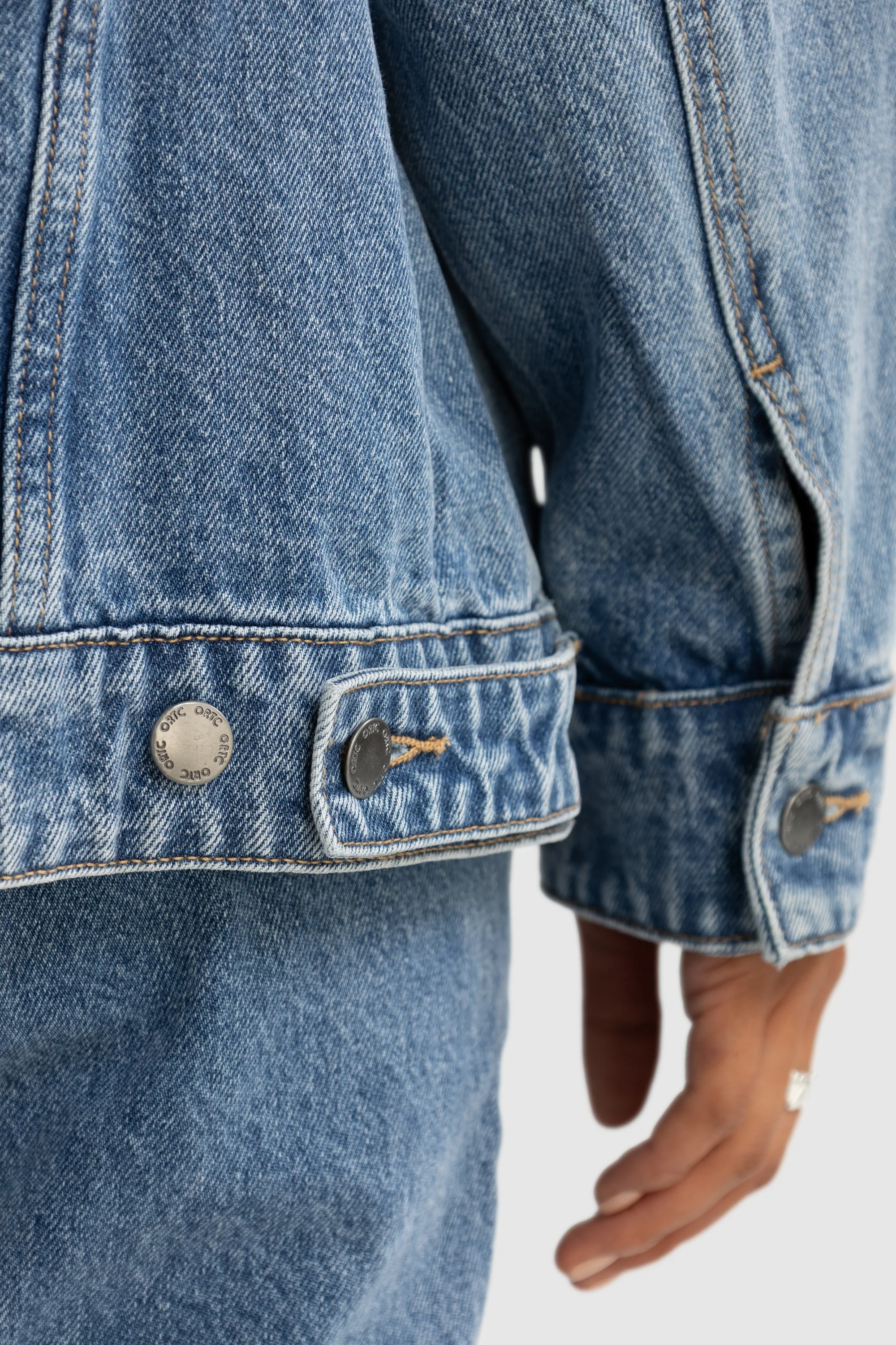 Willow Denim Oversized Jacket Mid Blue - Image 6