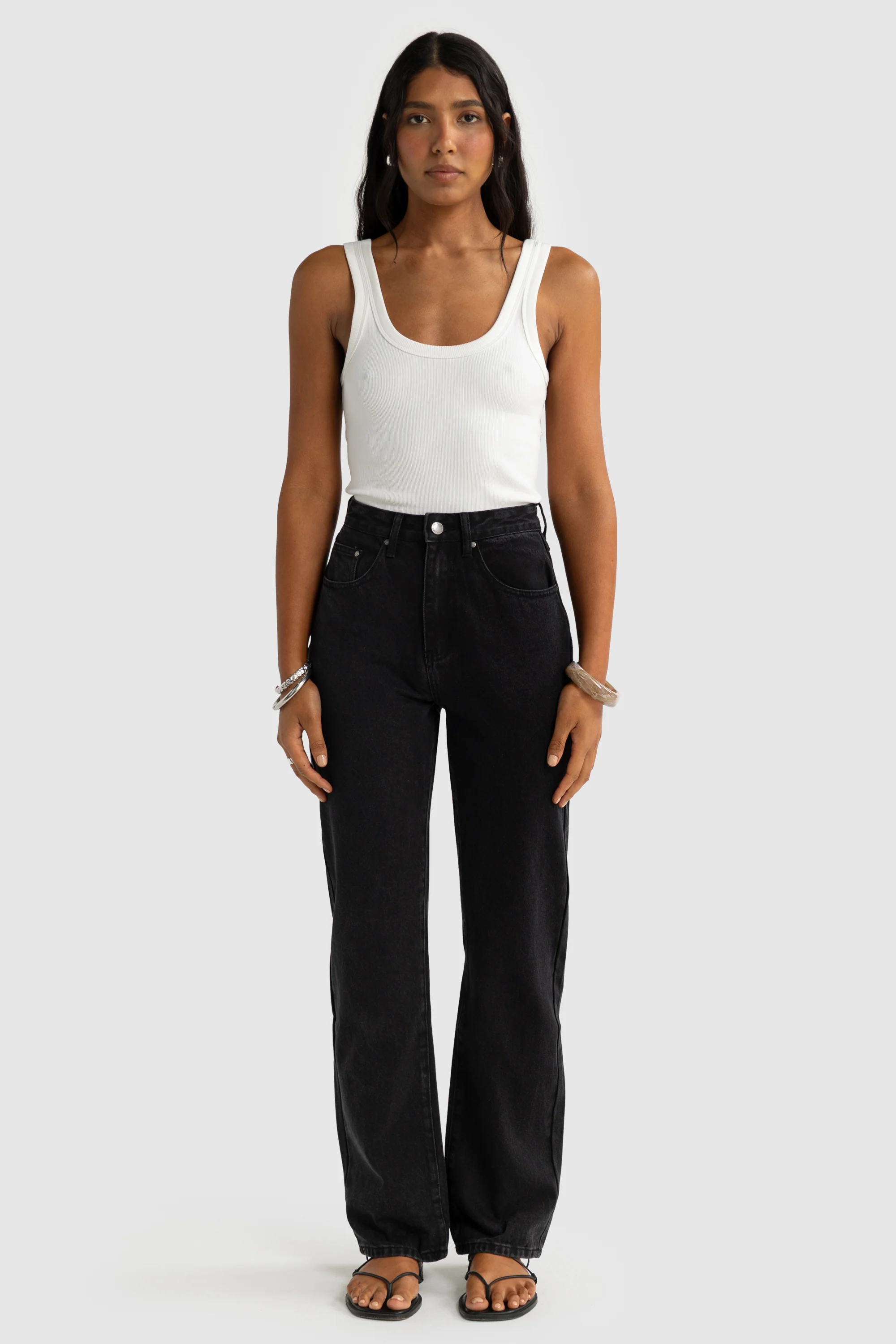 Willow Denim Straight Leg Jean Washed Black