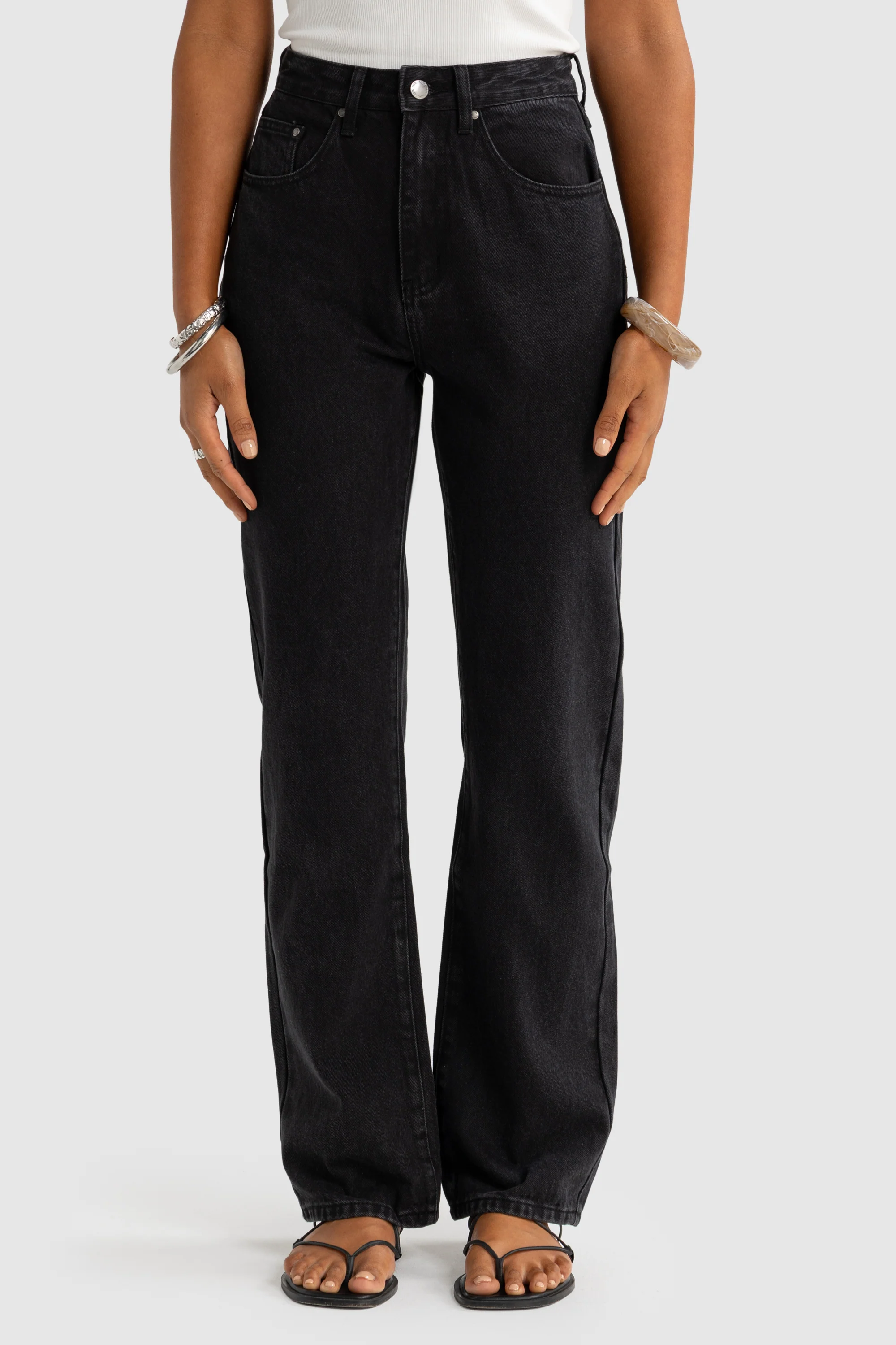 Willow Denim Straight Leg Jean Washed Black - Image 3