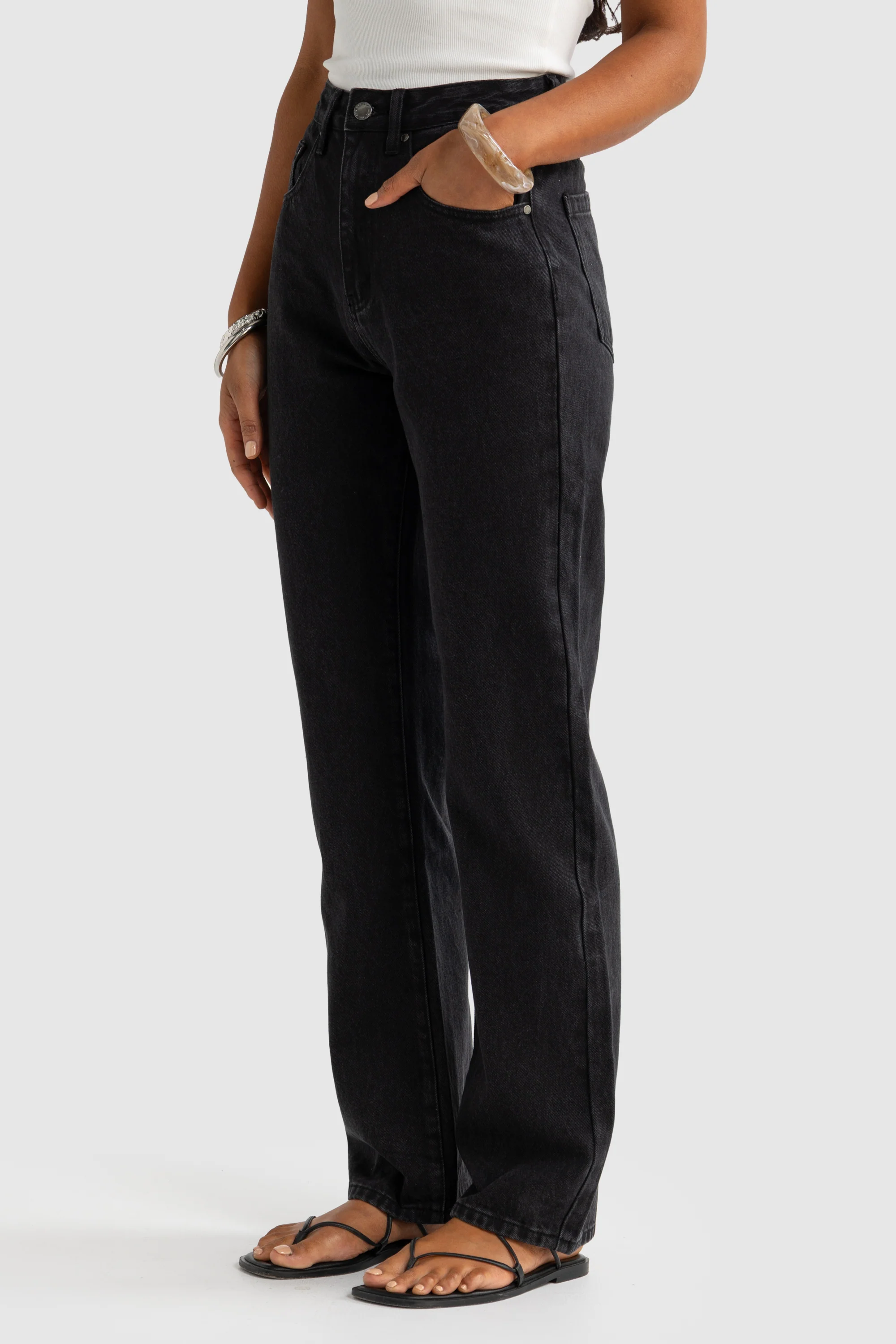 Willow Denim Straight Leg Jean Washed Black - Image 5