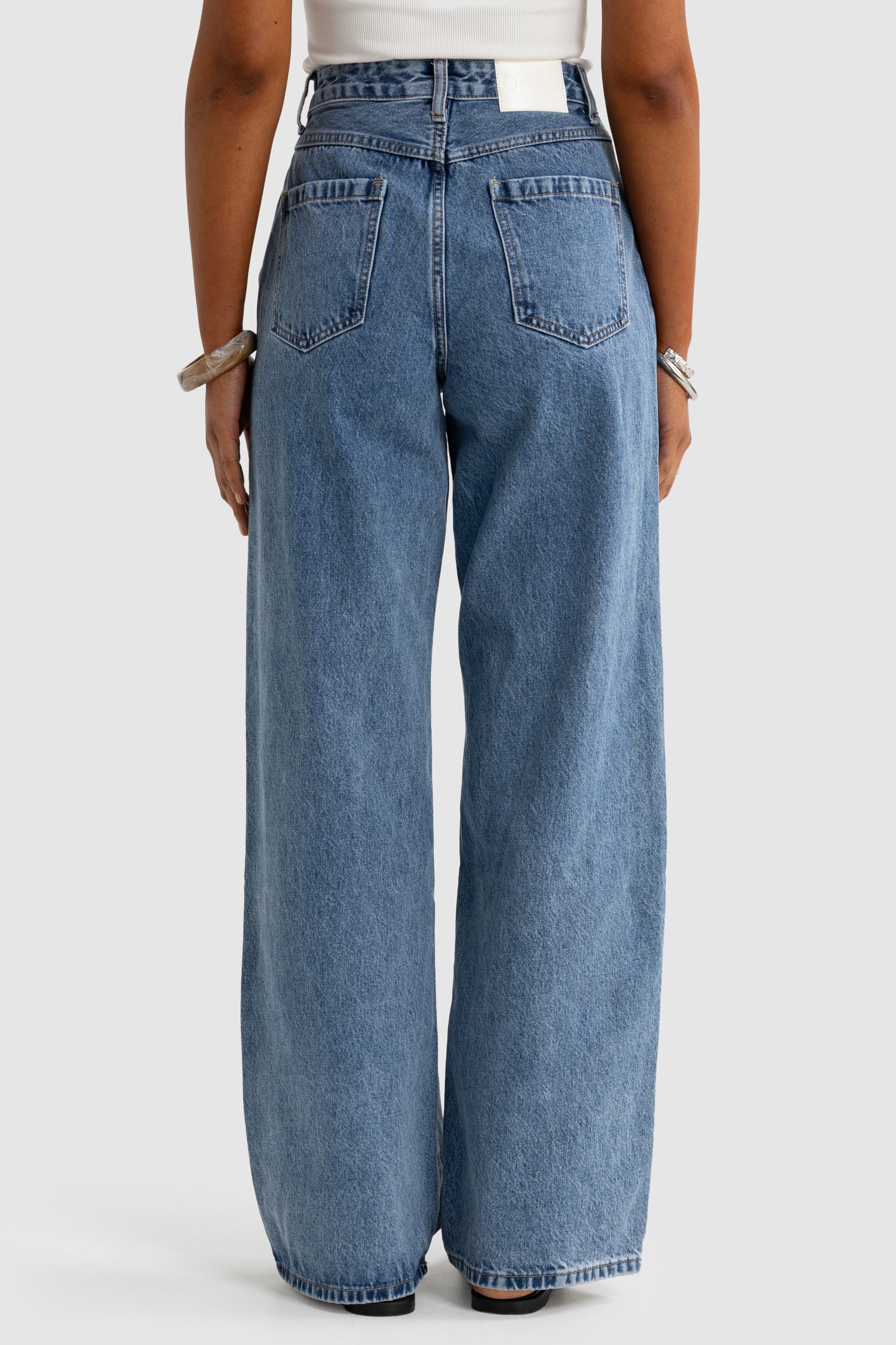 Willow Denim Wide Leg Jean Mid Blue - Image 6