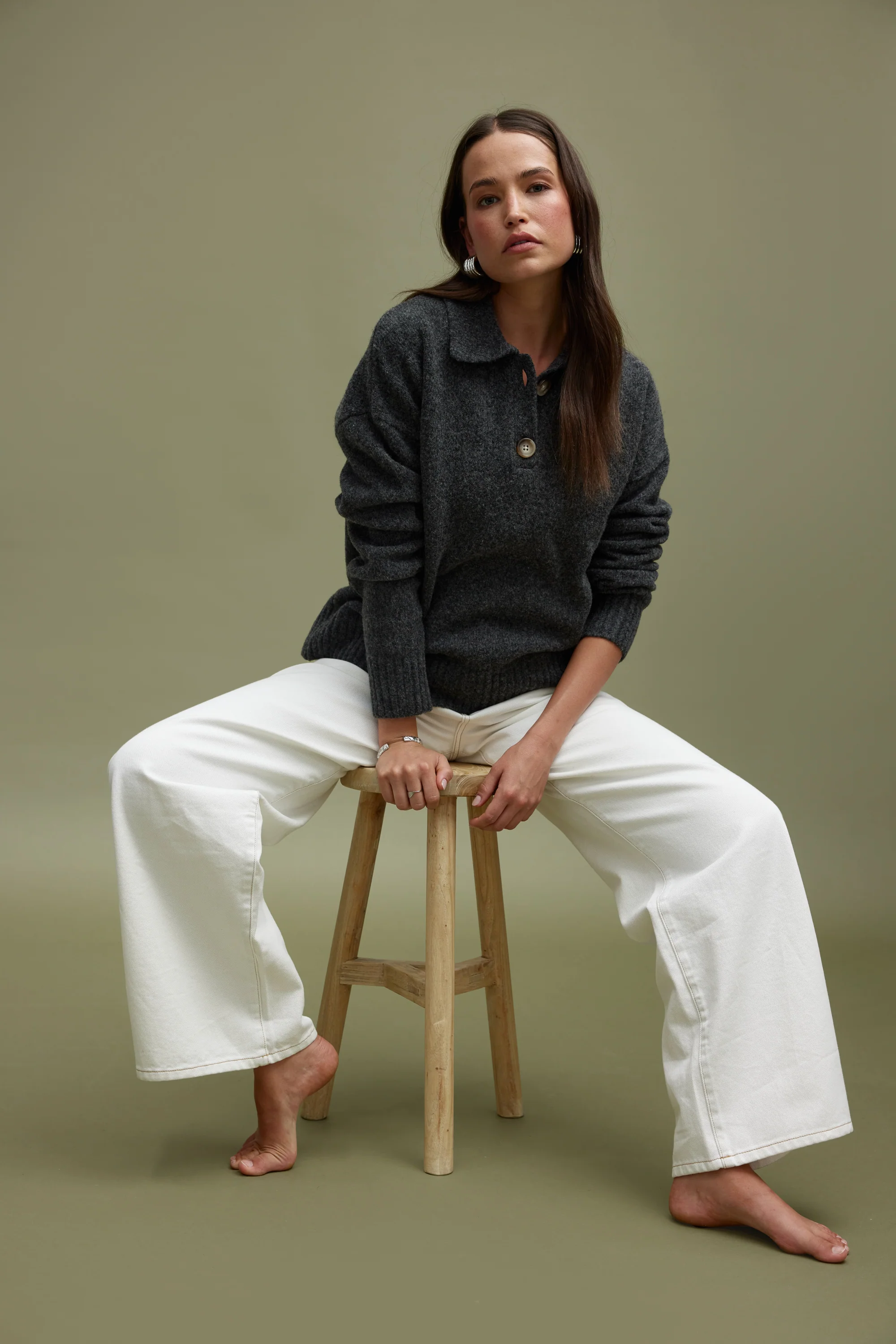 Willow Denim Wide Leg Jean White - Image 2