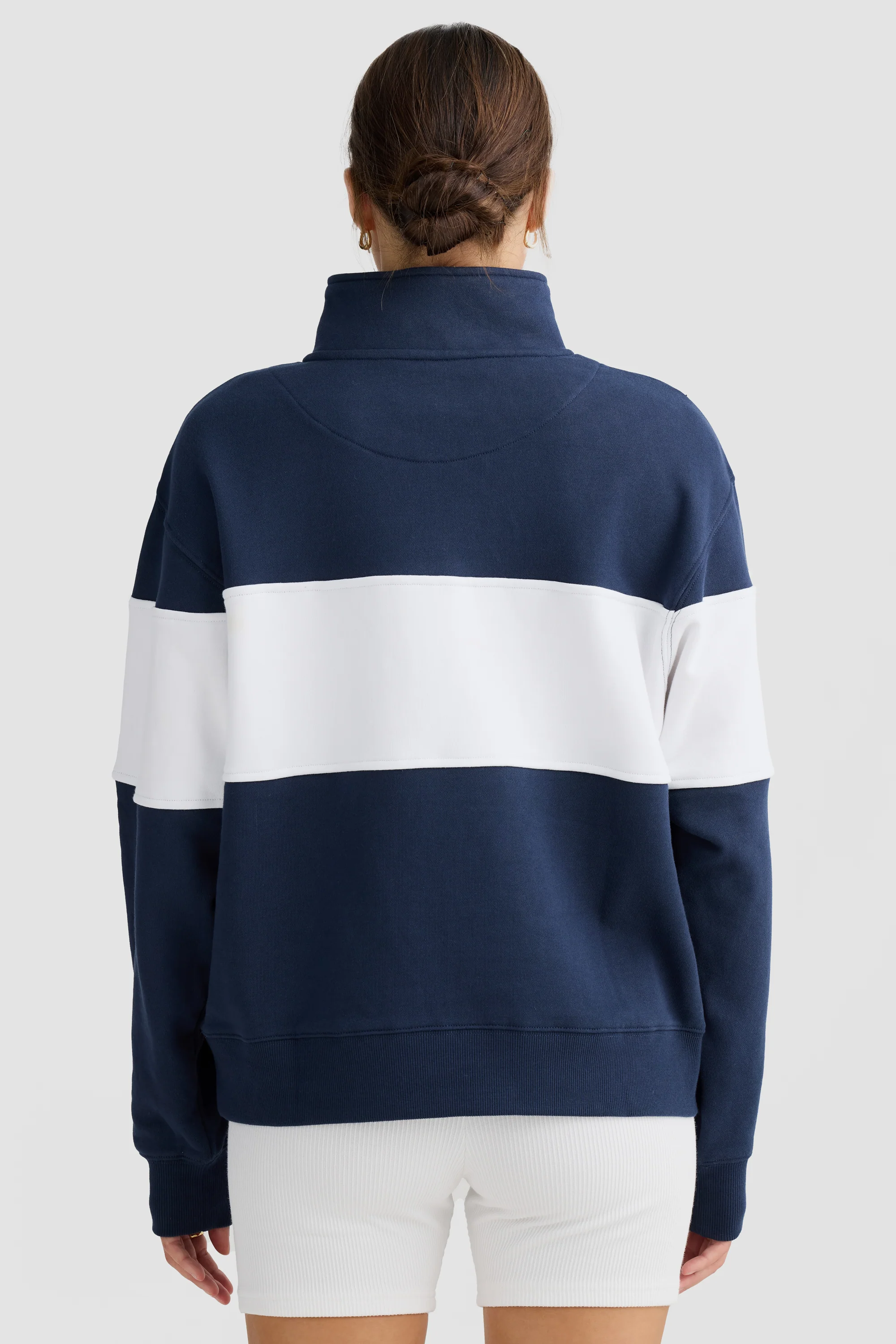 Classic Logo Quarter Zip Navy - Image 4
