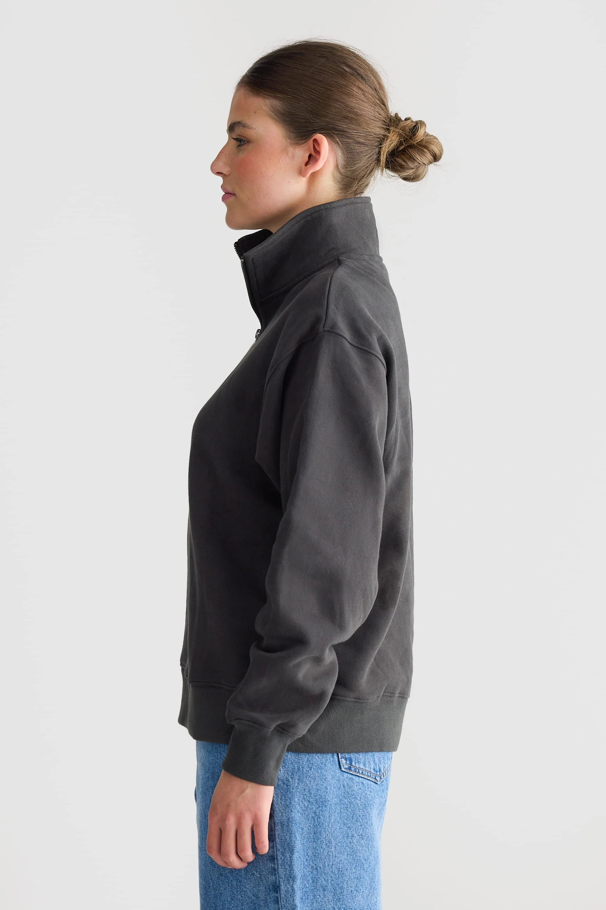 Logo Quarter Zip Washed Black - Image 4