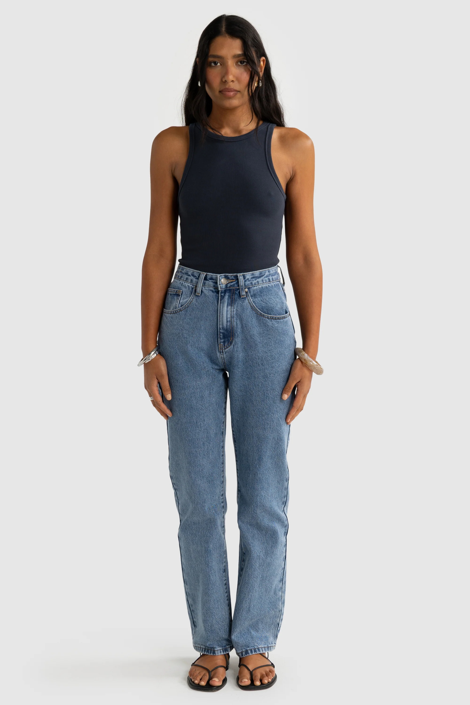 Mimi Rib Tank Navy - Image 5