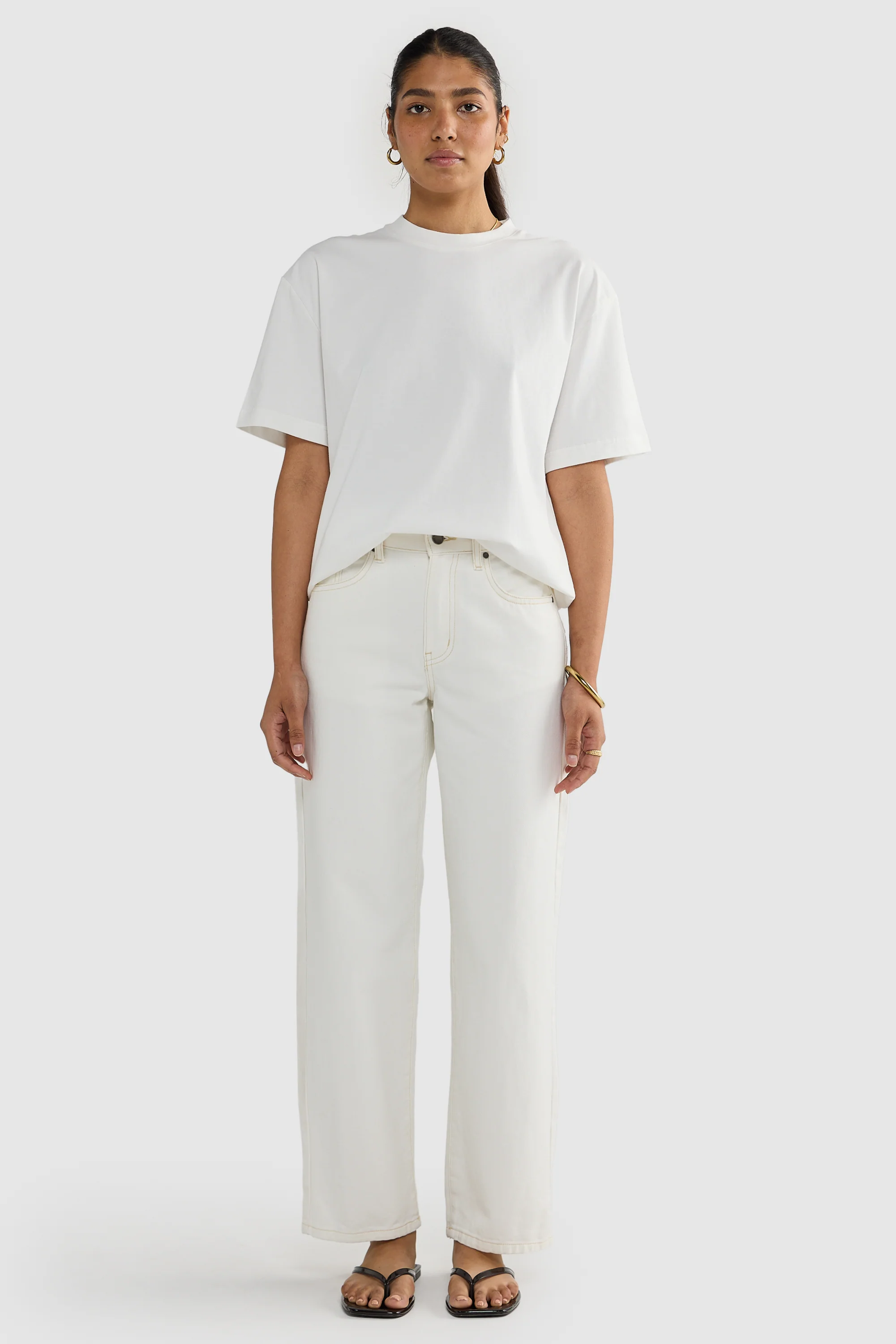 Womens Oversized T Shirt White - Image 2