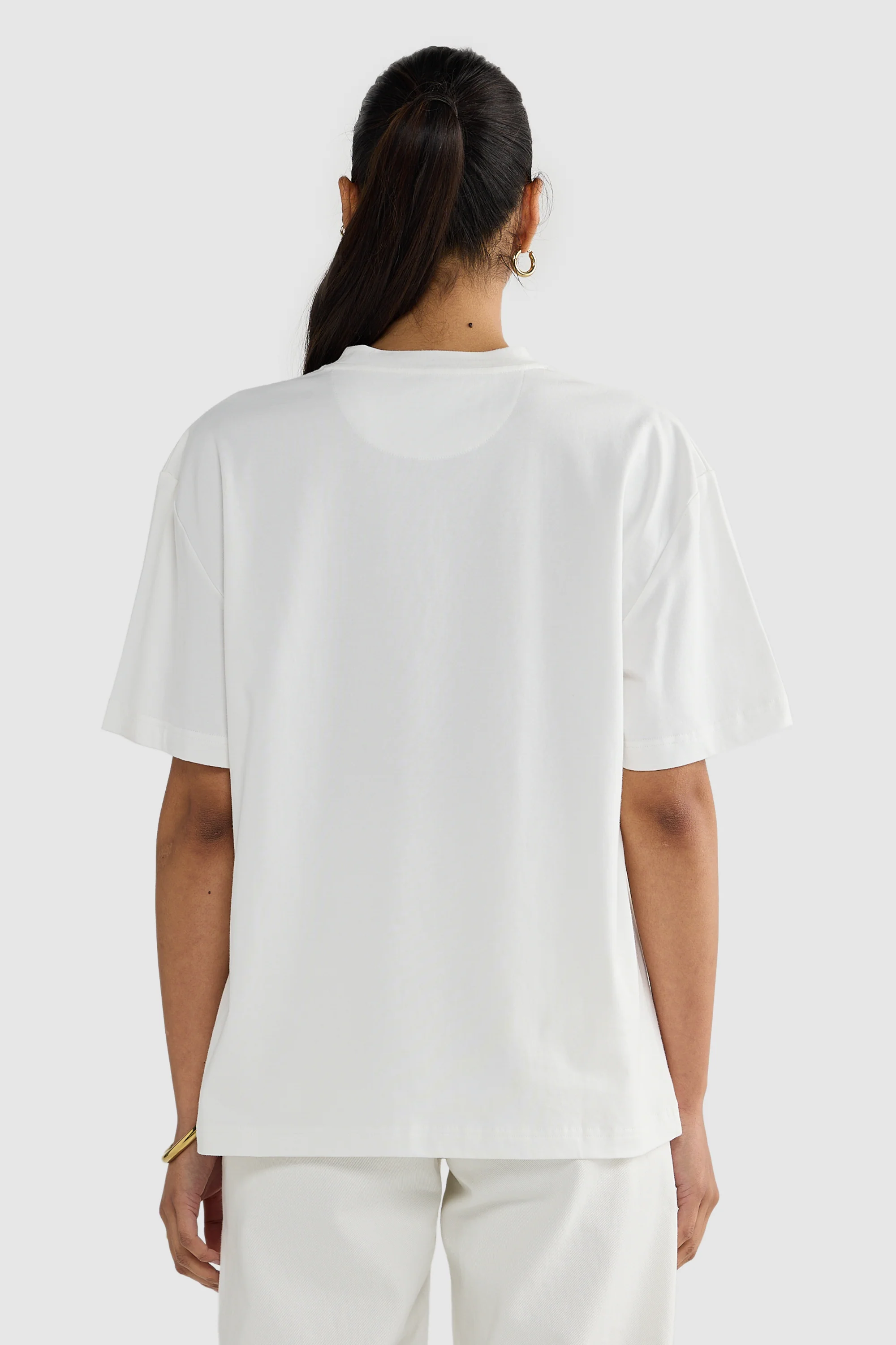 Womens Oversized T Shirt White - Image 4