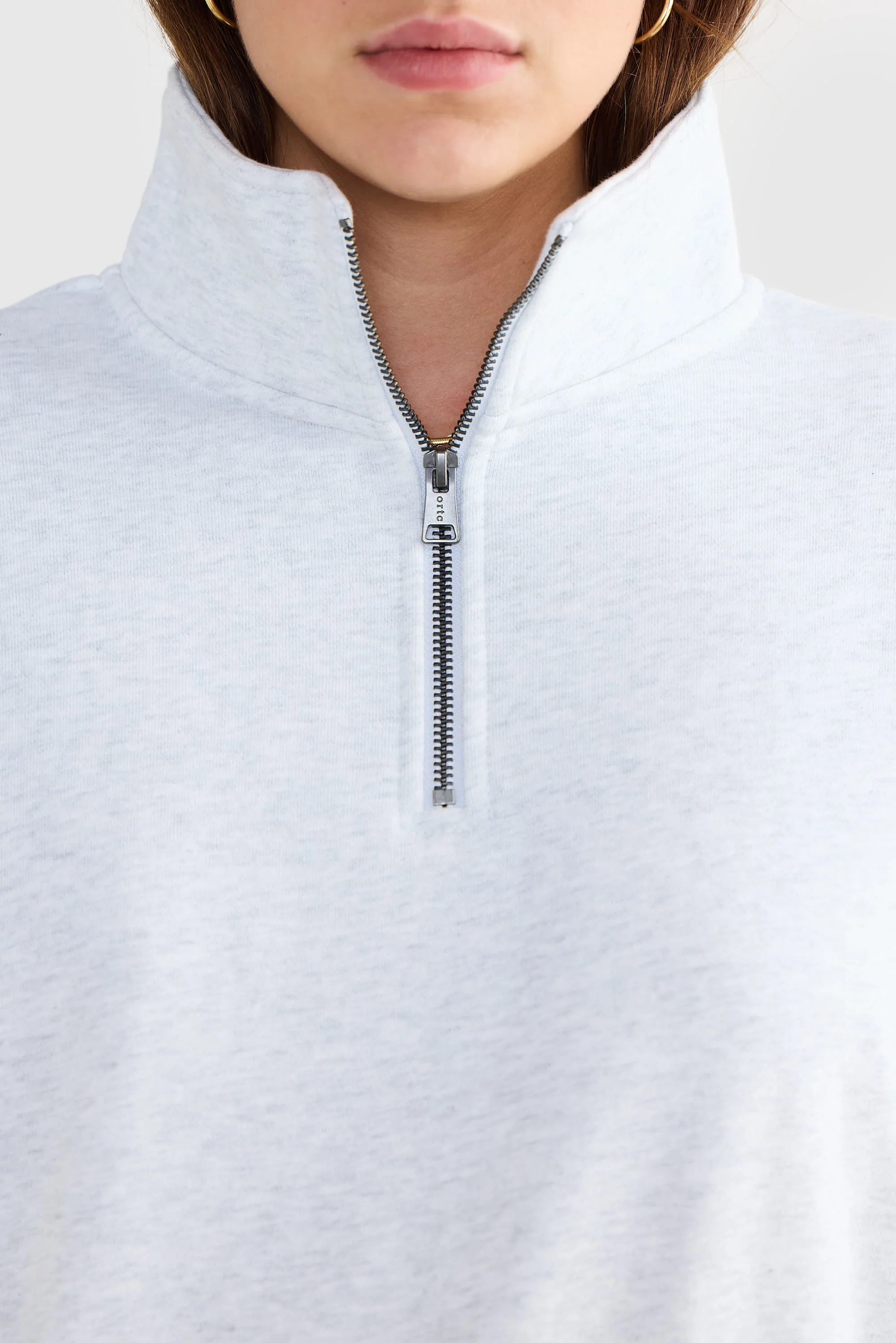 Quarter Zip White Marle - Image 2