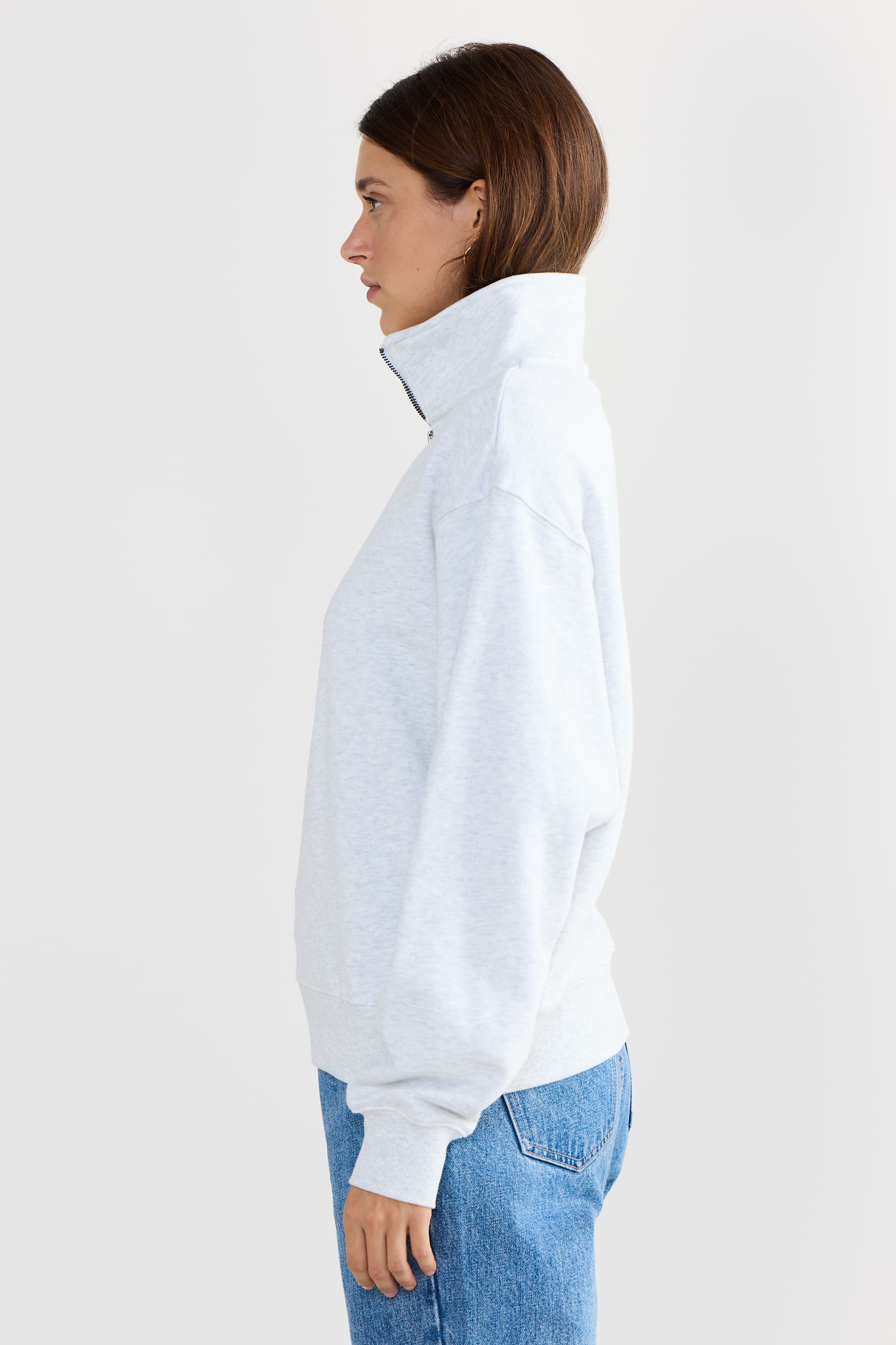 Quarter Zip White Marle - Image 3