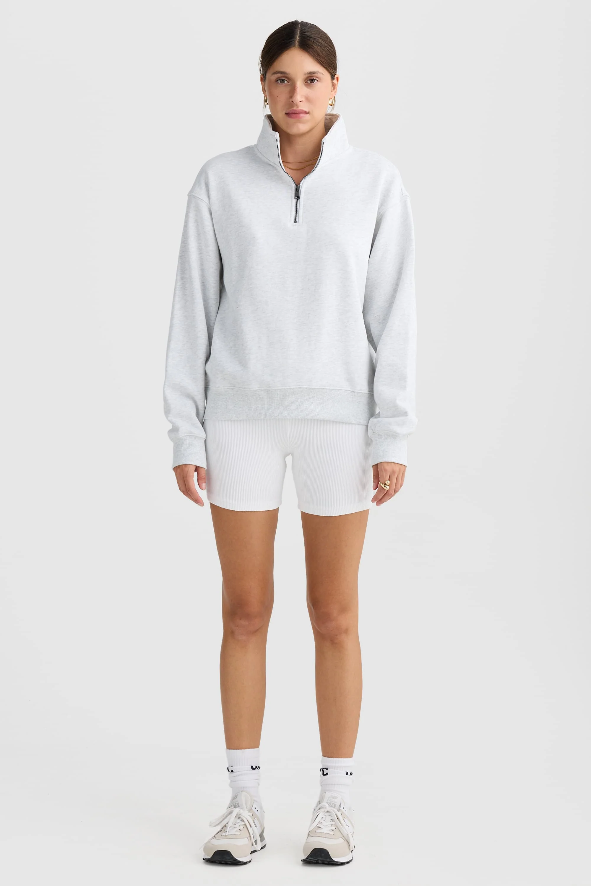 Quarter Zip White Marle - Image 5